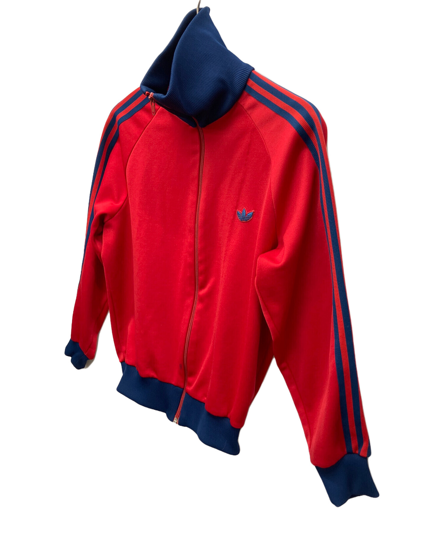 adidasトラックジャケットレトロマルチカラーブルー青赤ジャージハイネック古着 中古・古着通販】adidas (アディダス) トラックジャケット レッド