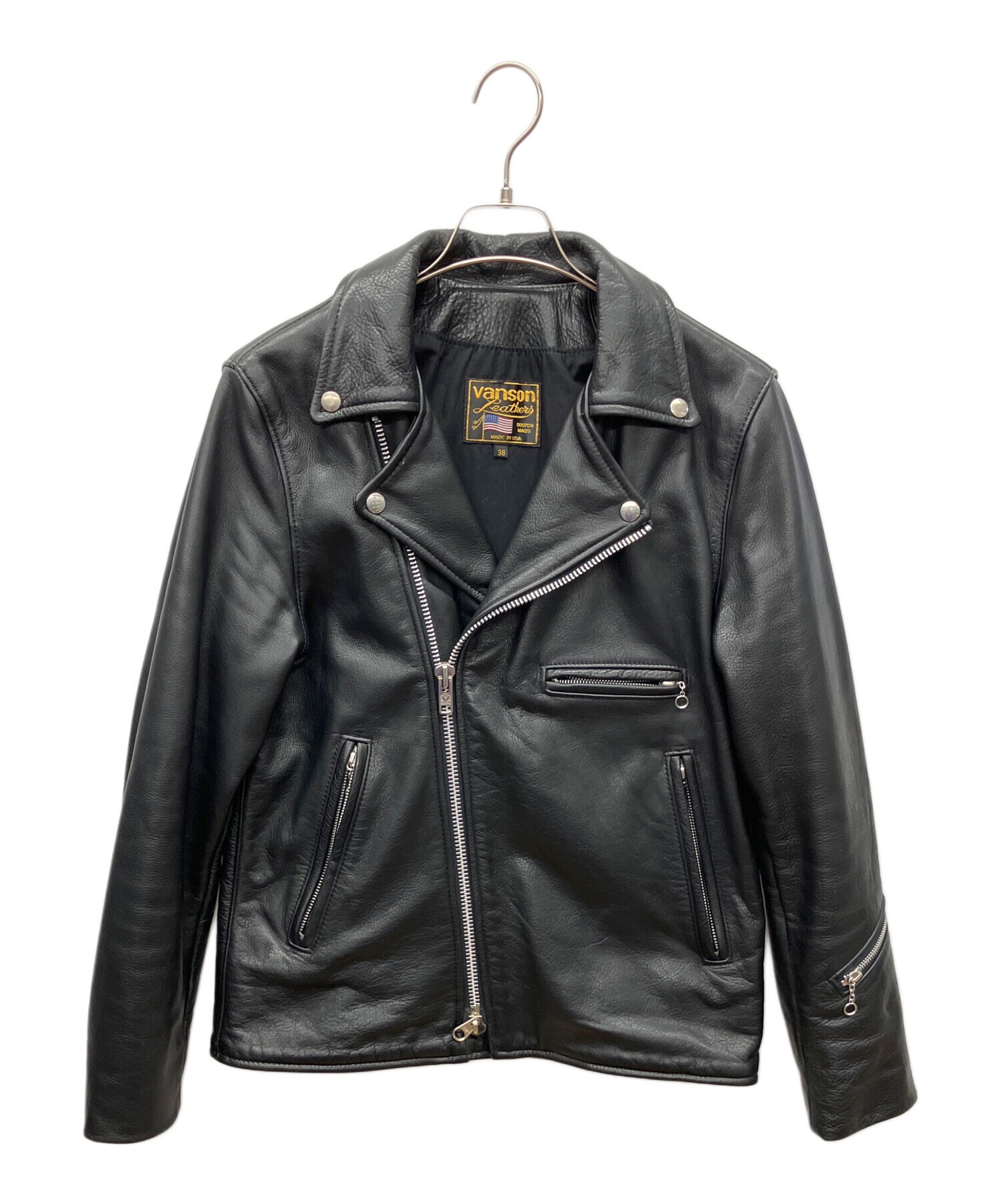 中古・古着通販】VANSON (バンソン) ダブルライダースジャケット