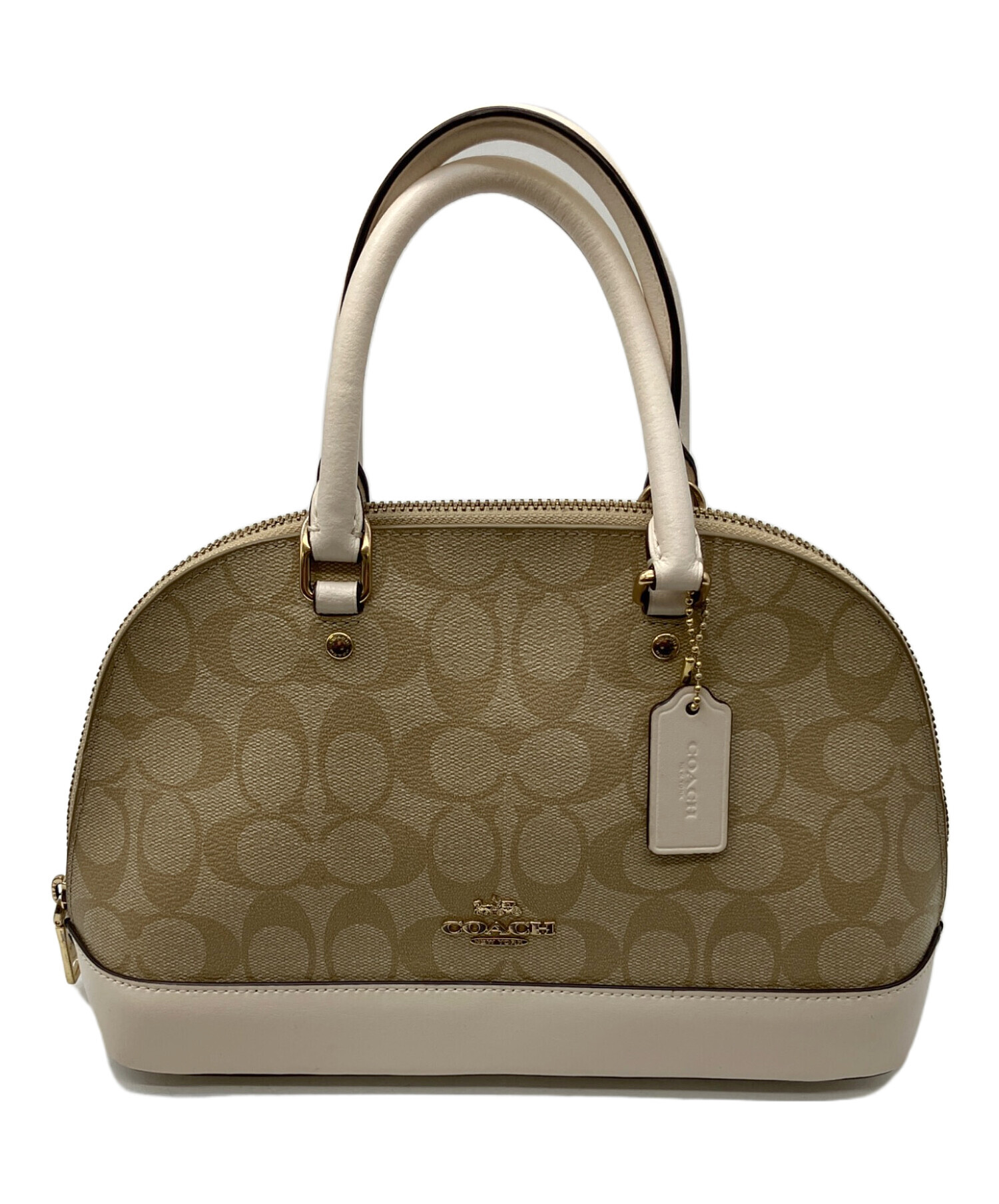 中古・古着通販】COACH (コーチ) ハンドバッグ ベージュ｜ブランド