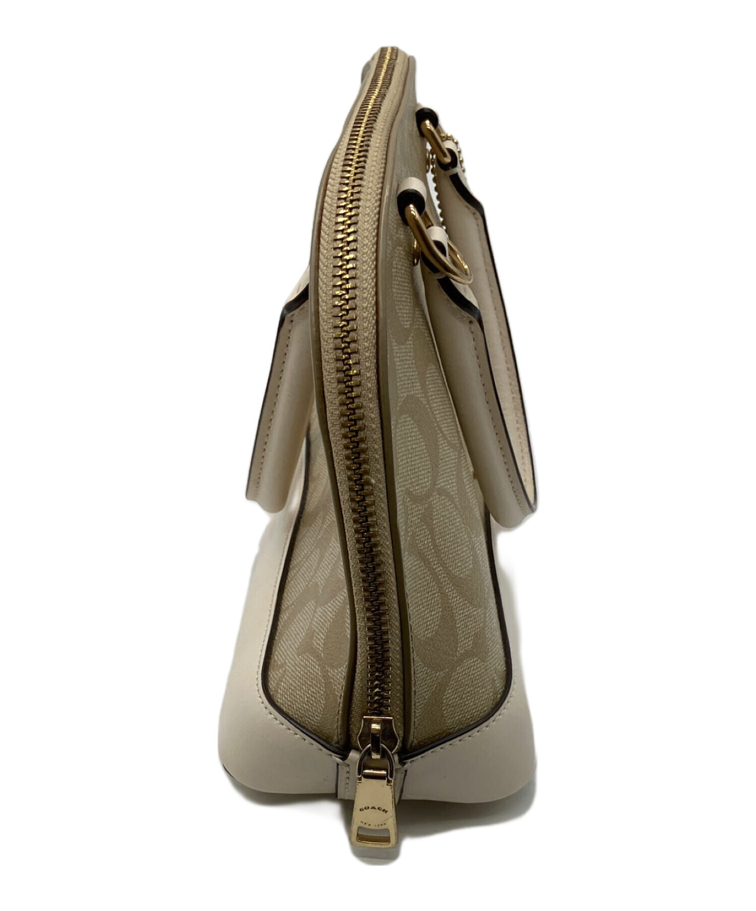 中古・古着通販】COACH (コーチ) ハンドバッグ ベージュ｜ブランド