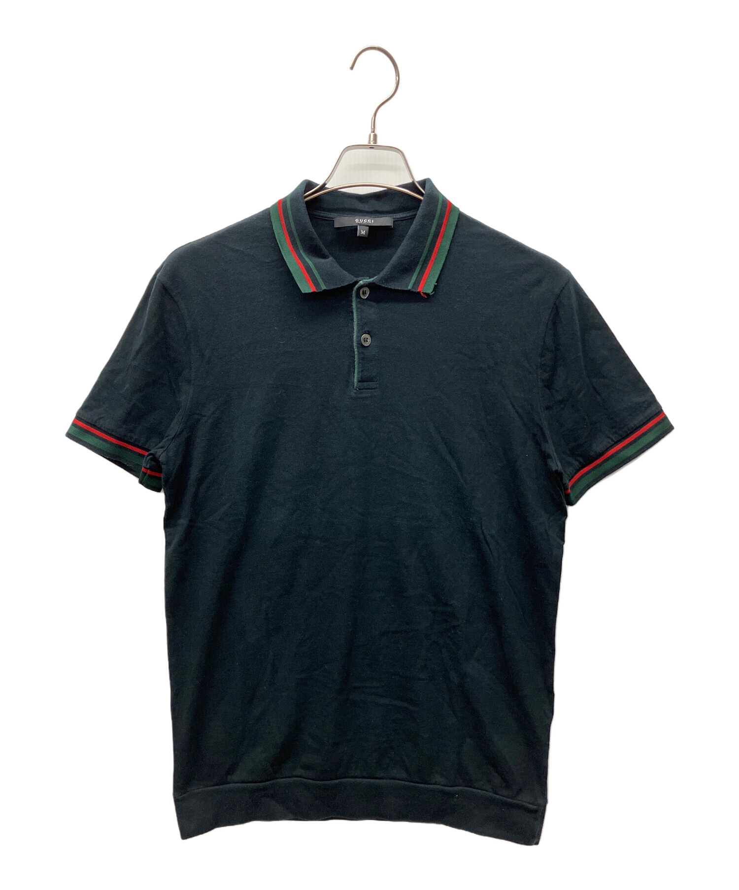 中古・古着通販】GUCCI (グッチ) ポロシャツ ブラック サイズ:M 