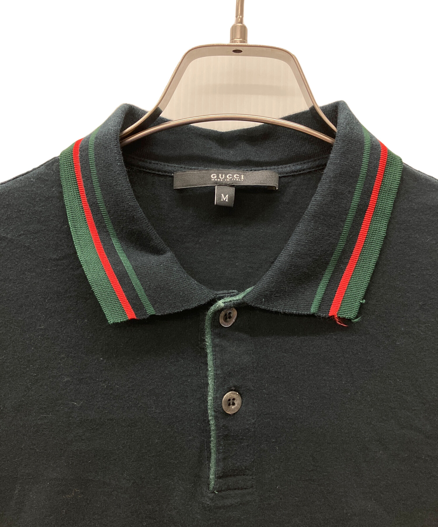中古・古着通販】GUCCI (グッチ) ポロシャツ ブラック サイズ:M 