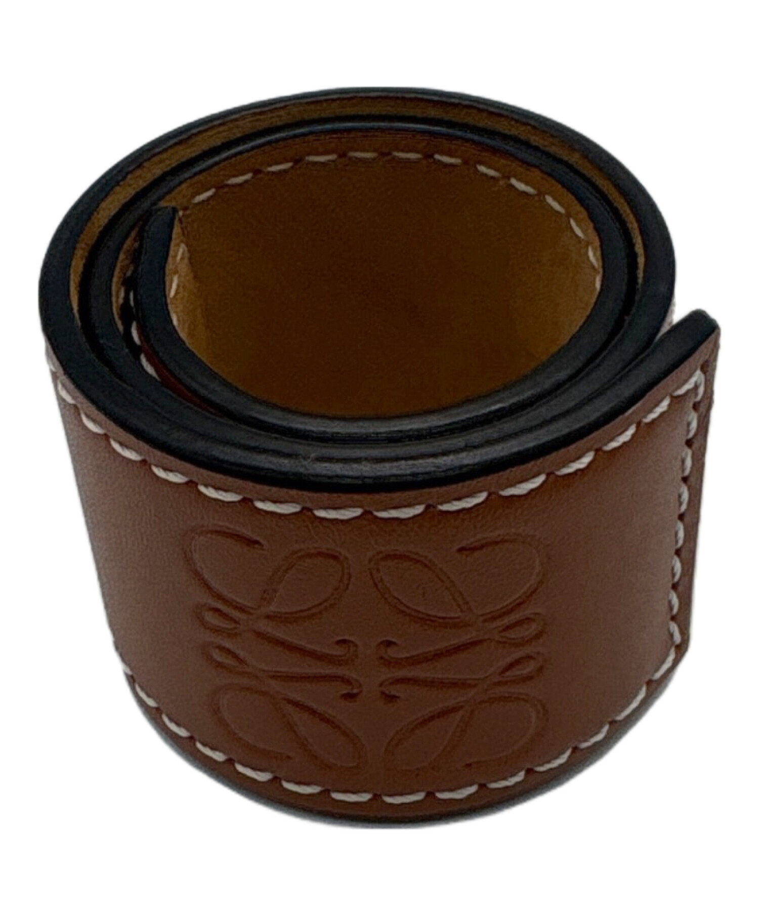 中古・古着通販】LOEWE (ロエベ) ストラップブレスレット ブラウン 