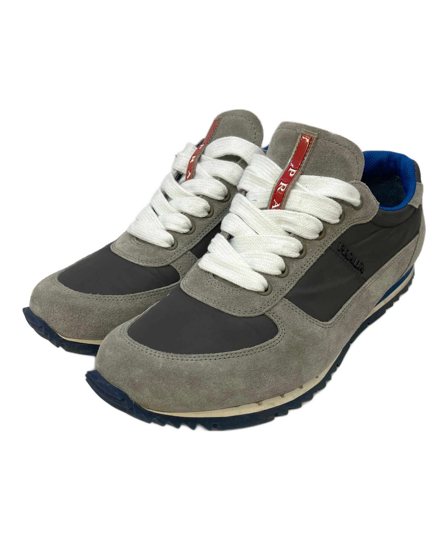 中古・古着通販】PRADA (プラダ) ローカットスニーカー グレー 