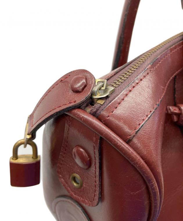 中古・古着通販】Cartier (カルティエ) ミニボストンバッグ ボルドー