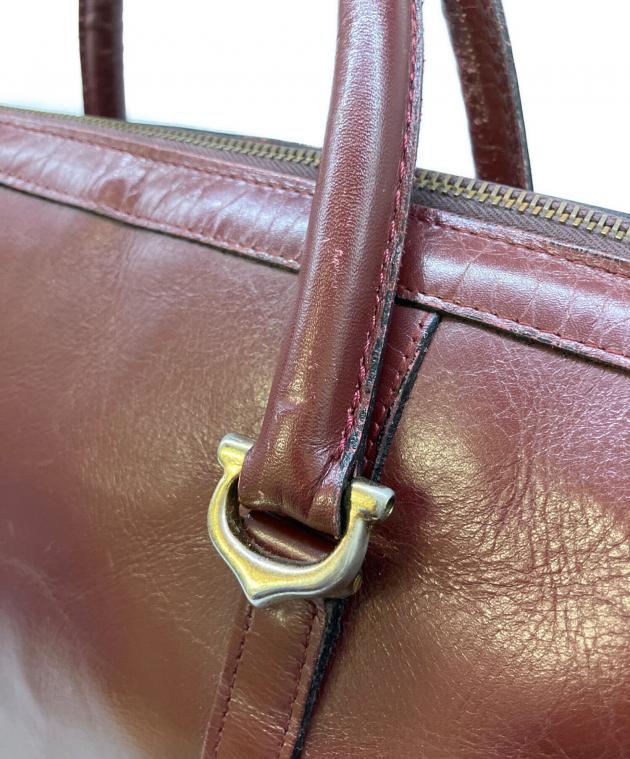 中古・古着通販】Cartier (カルティエ) ミニボストンバッグ ボルドー