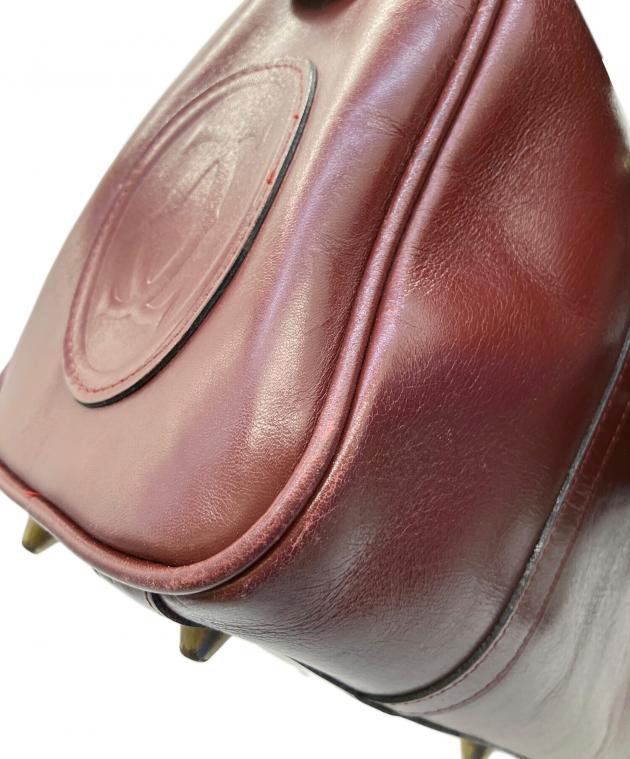 中古・古着通販】Cartier (カルティエ) ミニボストンバッグ ボルドー