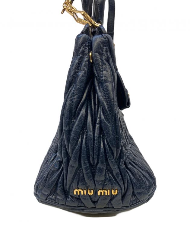 中古・古着通販】MIU MIU (ミュウミュウ) 2WAYバッグ ネイビー