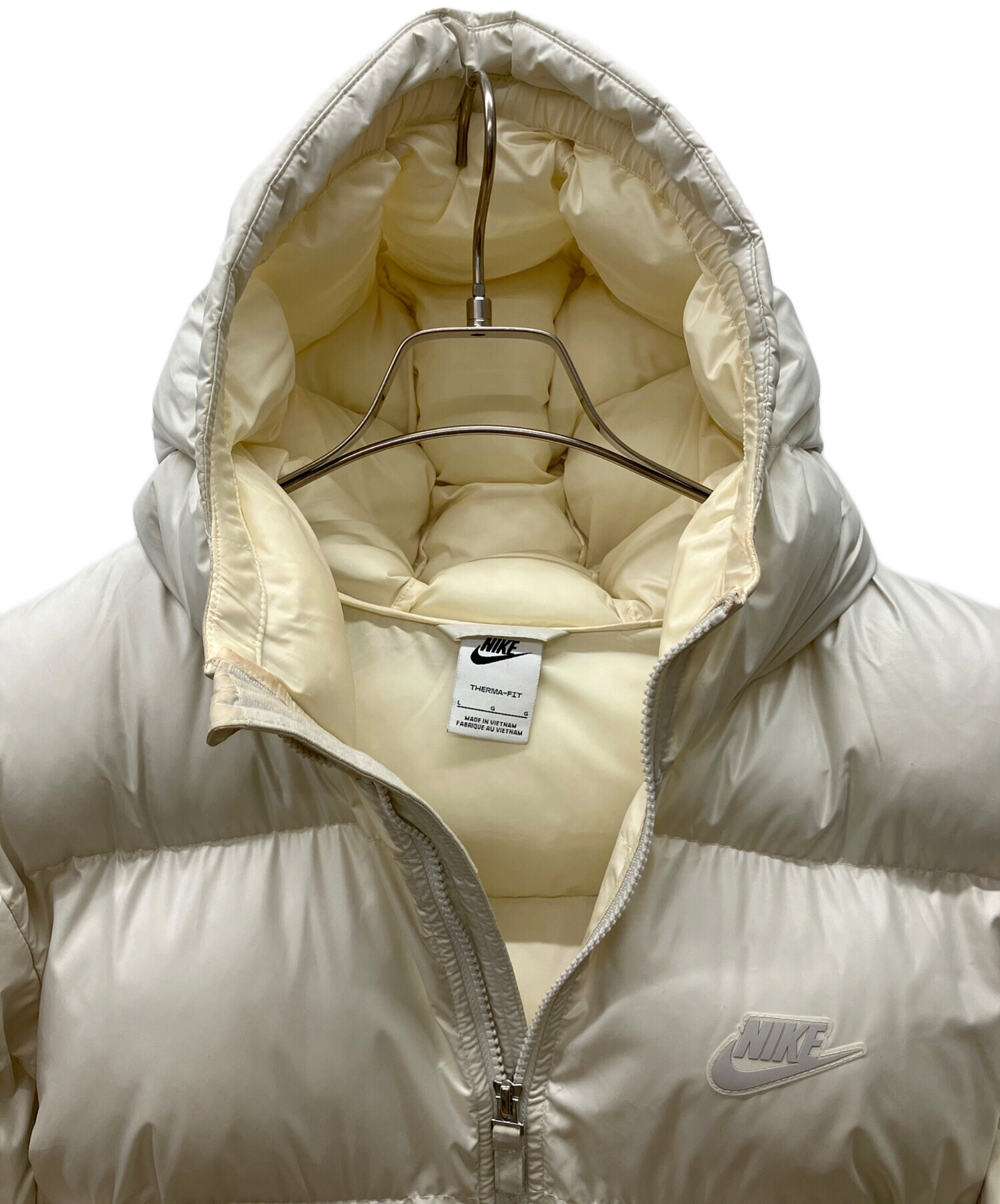 中古・古着通販】NIKE (ナイキ) 中綿ジャケット ホワイト サイズ:L 