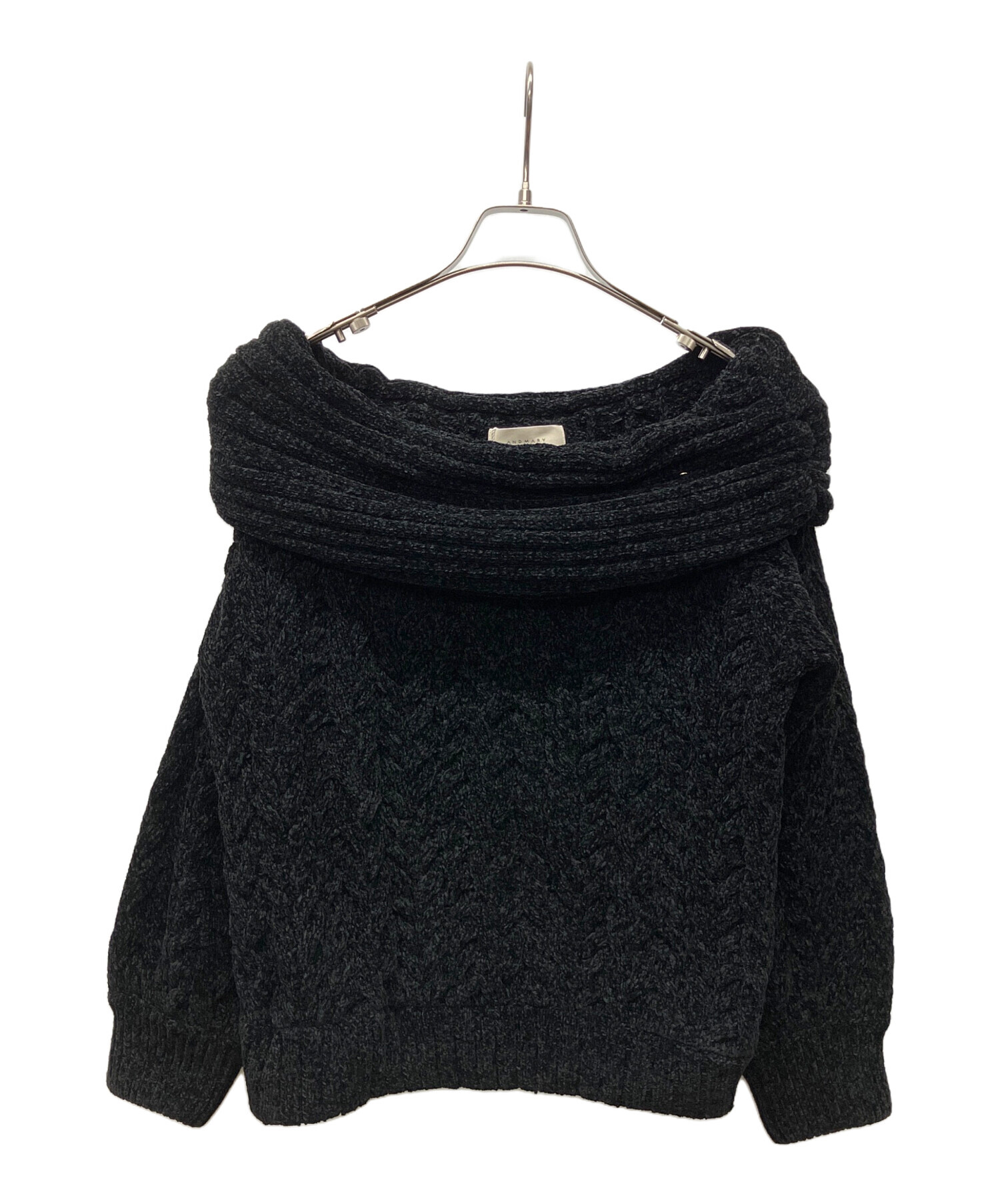 andmary 未使用 タグ付き 中古・古着通販】ANDMARY (アンドマリー) 厚手ニット ブラック サイズ
