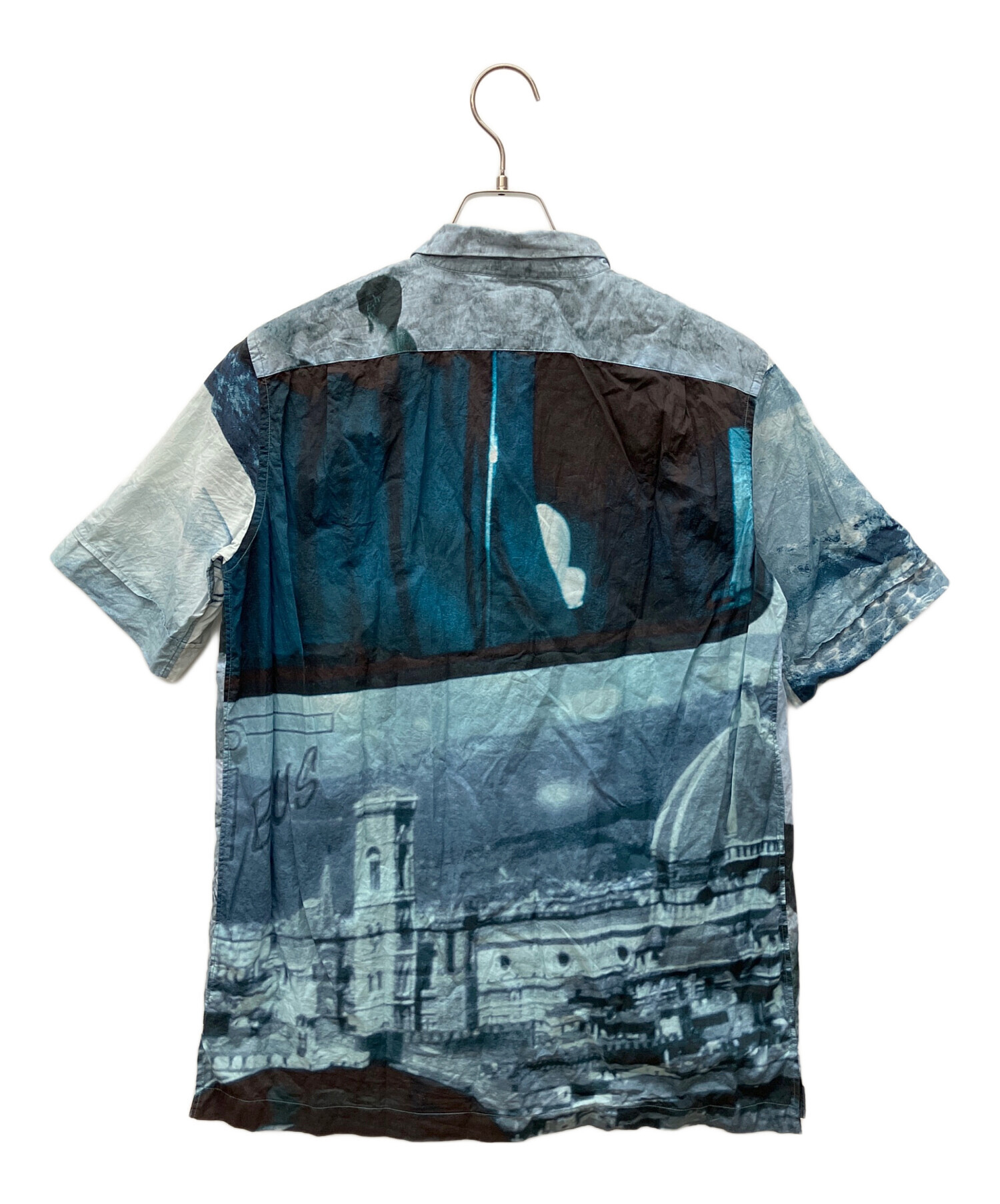 ま*d様 希少！ポールスミス 半袖 レーヨンアロハシャツ イタリア製 ブラック 中古・古着通販】Paul Smith (ポールスミス) アロハシャツ スカイ