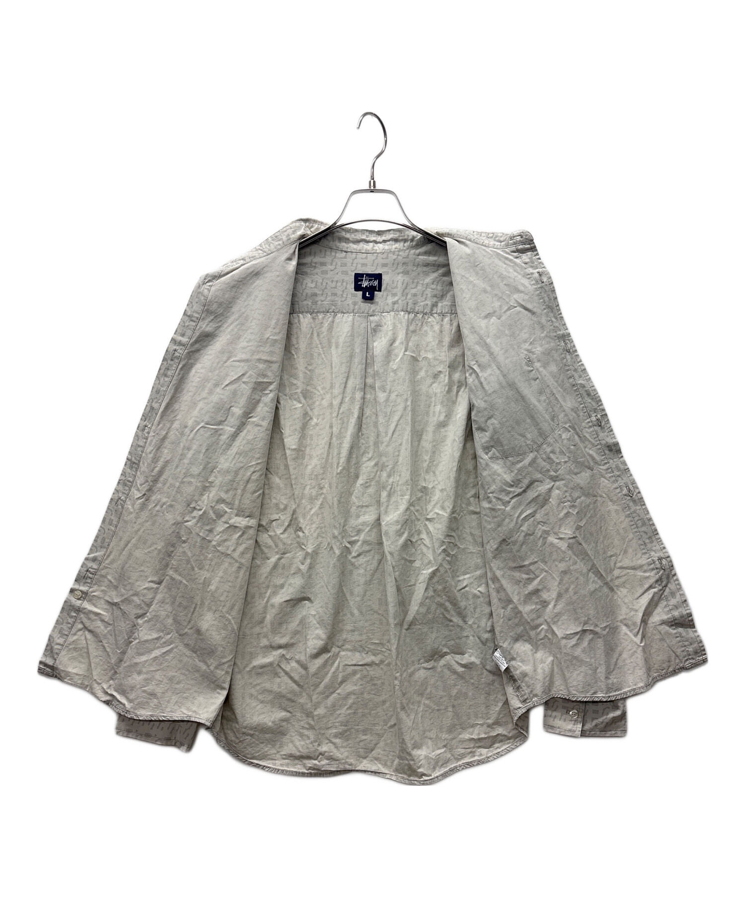 中古・古着通販】stussy (ステューシー) 長袖シャツ ライトグレー