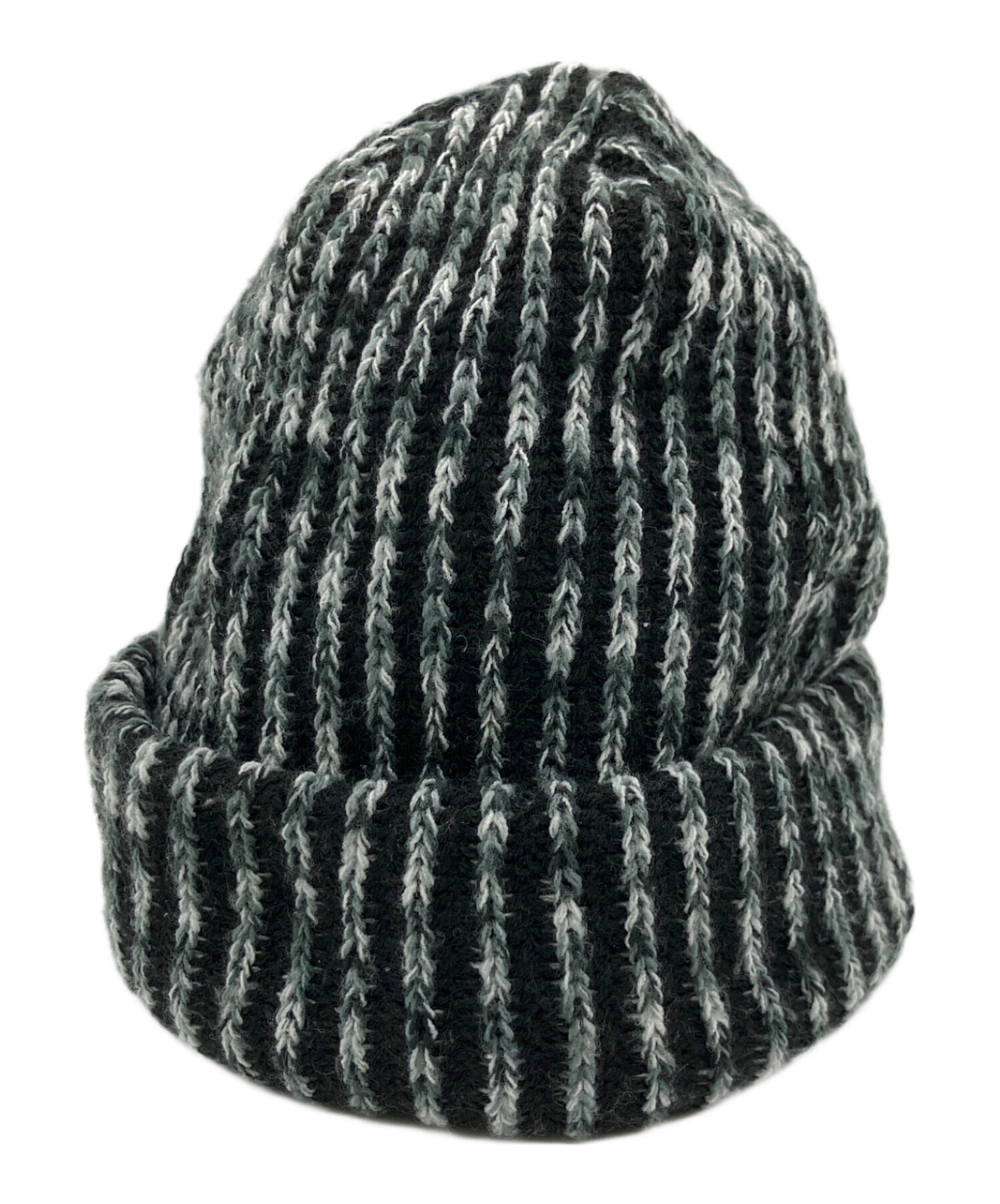 中古・古着通販】Supreme (シュプリーム) ニット帽 ブラック×ホワイト