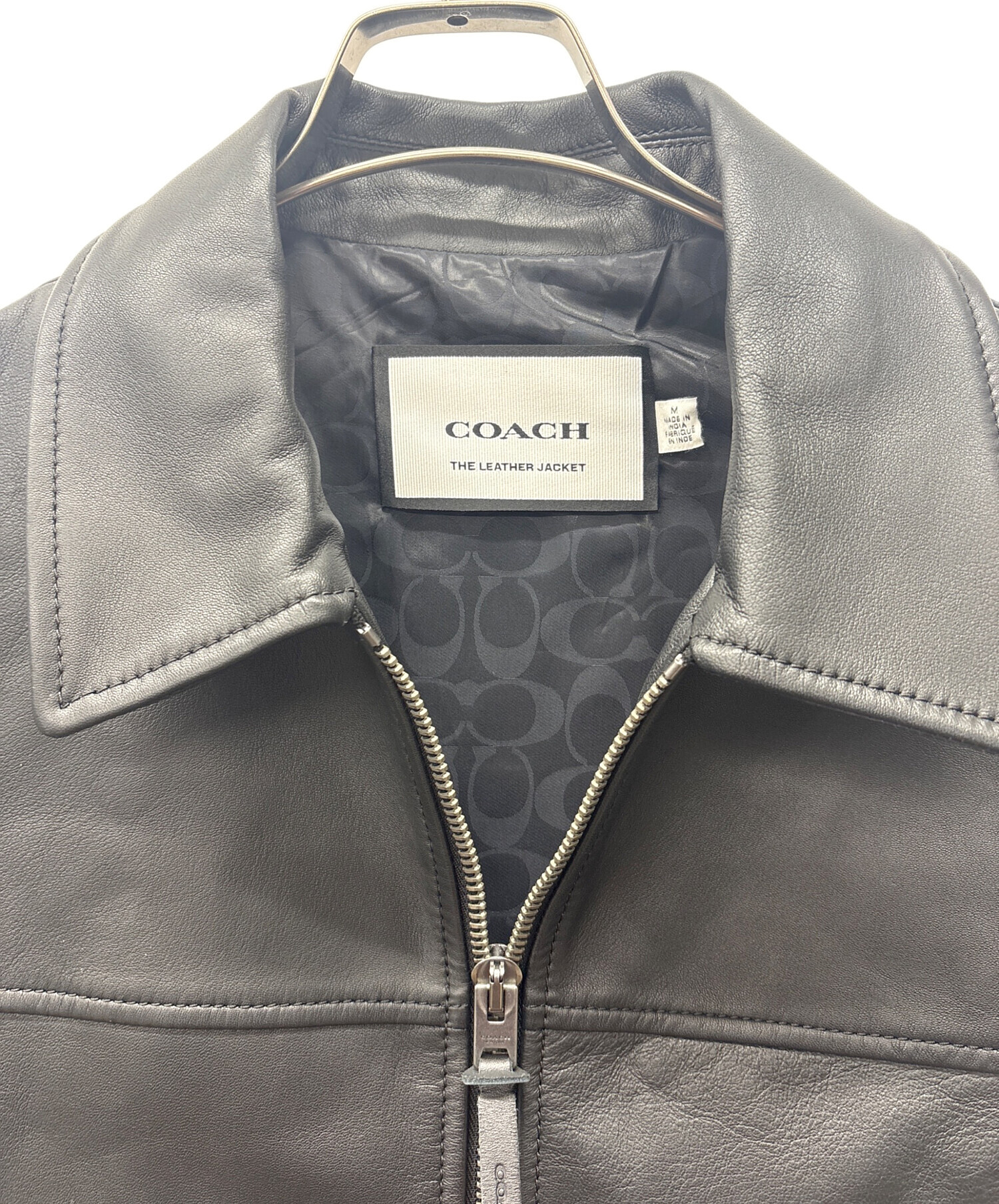 【中古品】COACH メンズ レザージャケット L サイズ 中古・古着通販】COACH (コーチ) レザージャケット ブラック サイズ:M