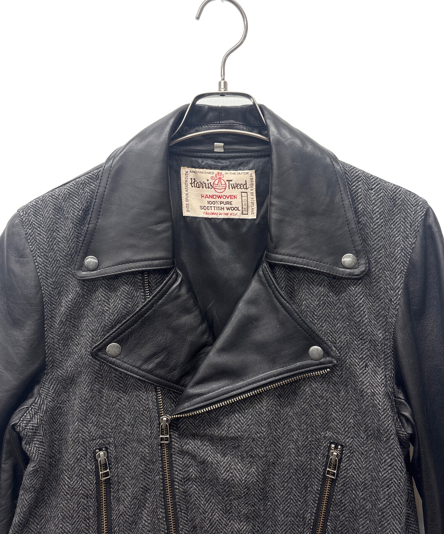 中古・古着通販】Harris Tweed (ハリスツイード) ライダースジャケット