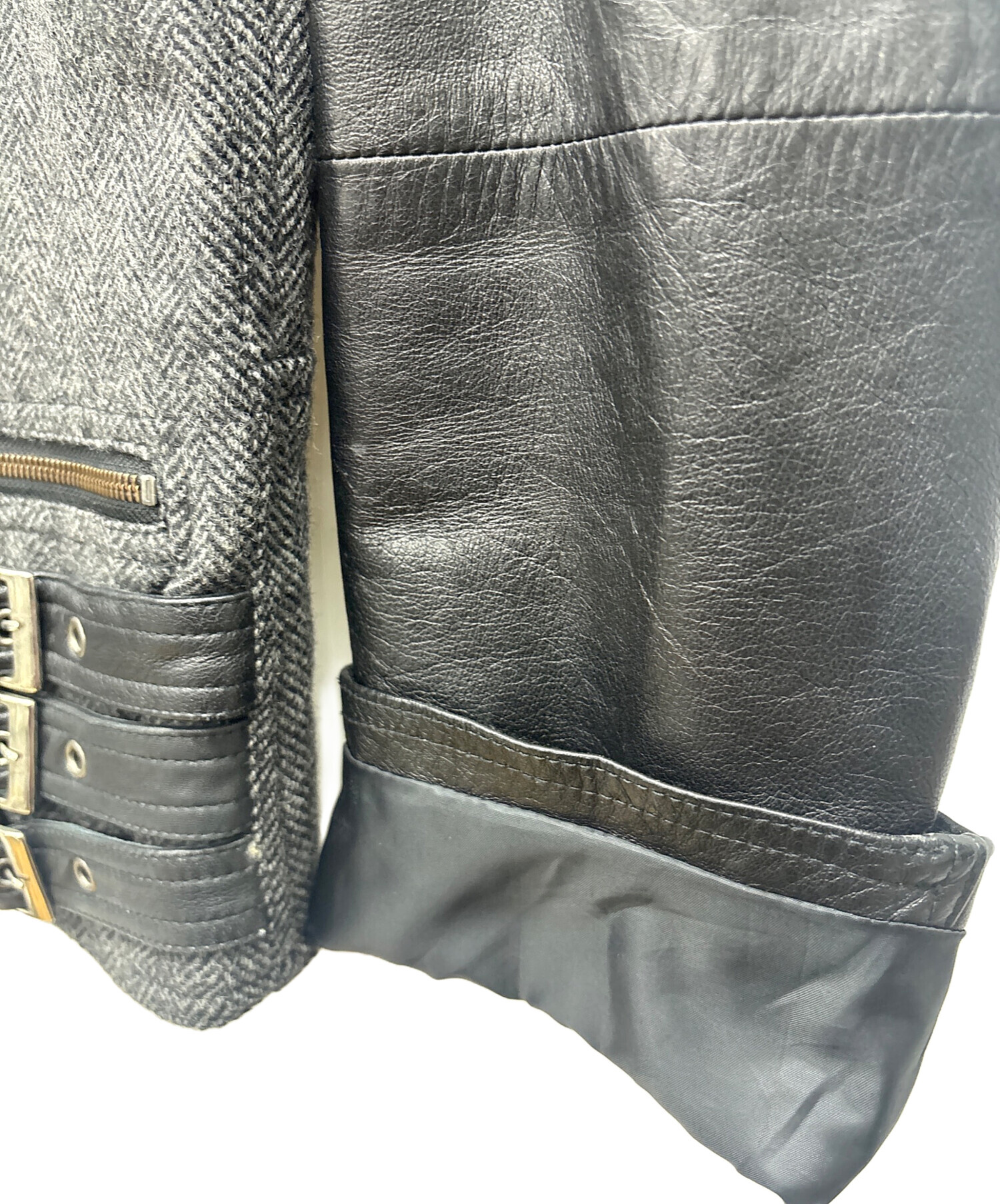 中古・古着通販】Harris Tweed (ハリスツイード) ライダースジャケット