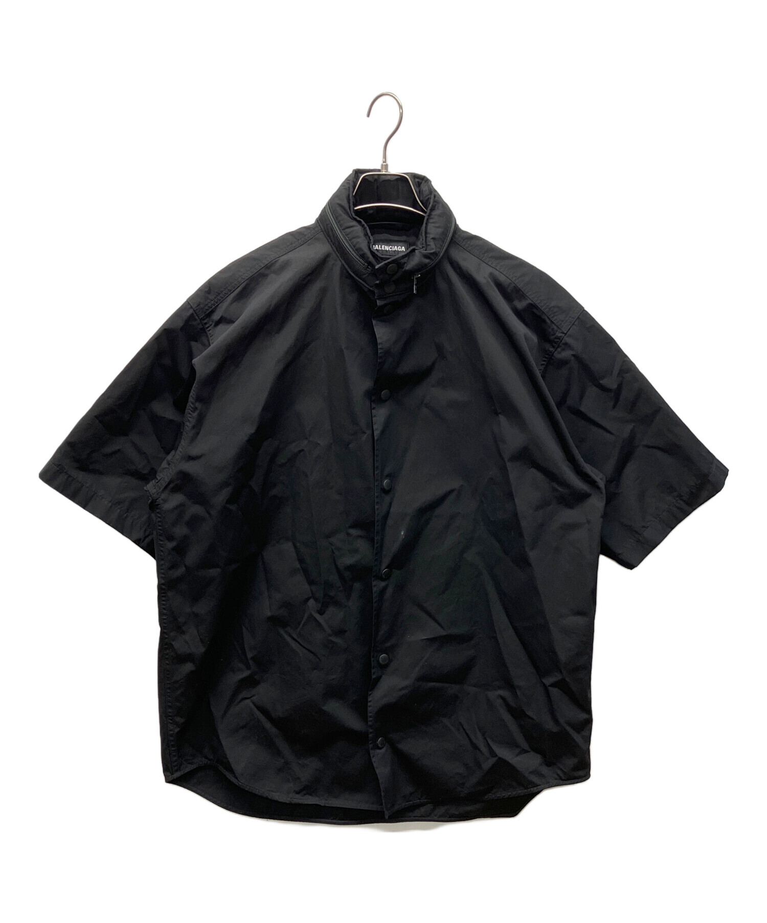 BALENCIAGA 半袖シャツ 黒 中古・古着通販】BALENCIAGA (バレンシアガ) 半袖シャツ ブラック