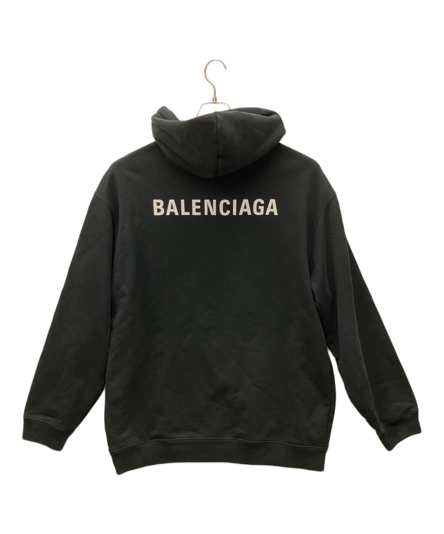 中古・古着通販】BALENCIAGA (バレンシアガ) パーカー ブラック サイズ 中古・古着通販】BALENCIAGA (バレンシアガ) パーカー ブラック サイズ