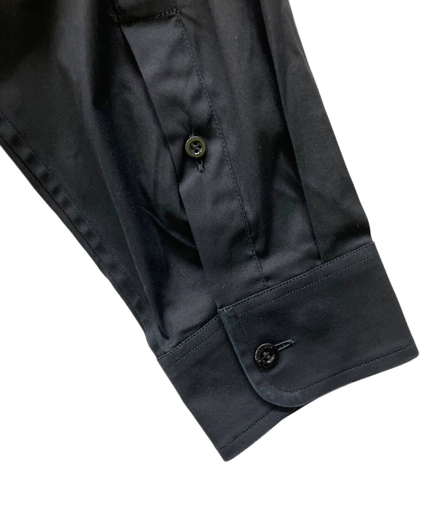 中古・古着通販】BALENCIAGA (バレンシアガ) 長袖シャツ ブラック 中古・古着通販】BALENCIAGA (バレンシアガ) 長袖シャツ ブラック