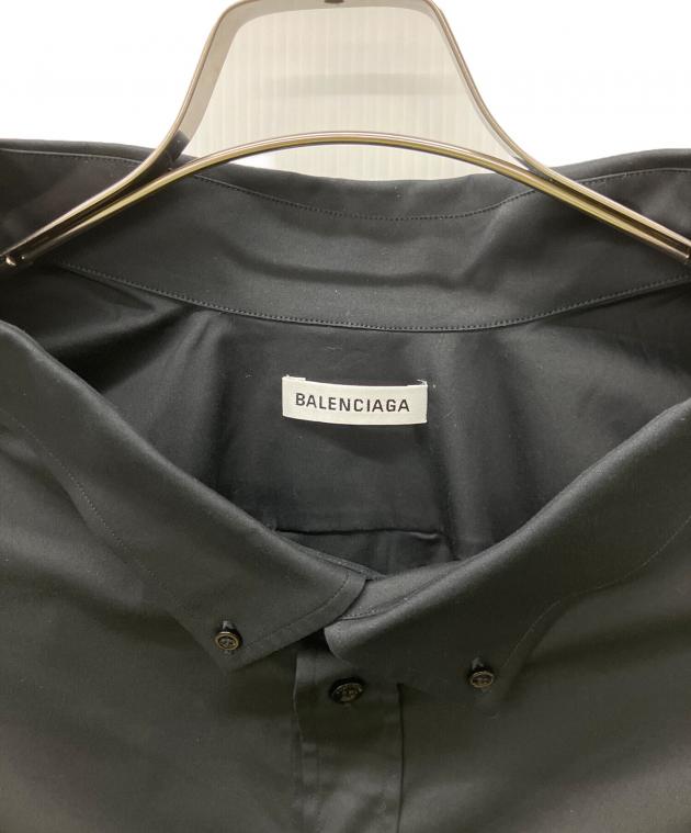 【新品未使用】OLD バレンシアガ　長袖ポロシャツ　リネン混　透かし編み　BB 中古・古着通販】BALENCIAGA (バレンシアガ) 長袖シャツ ブラック