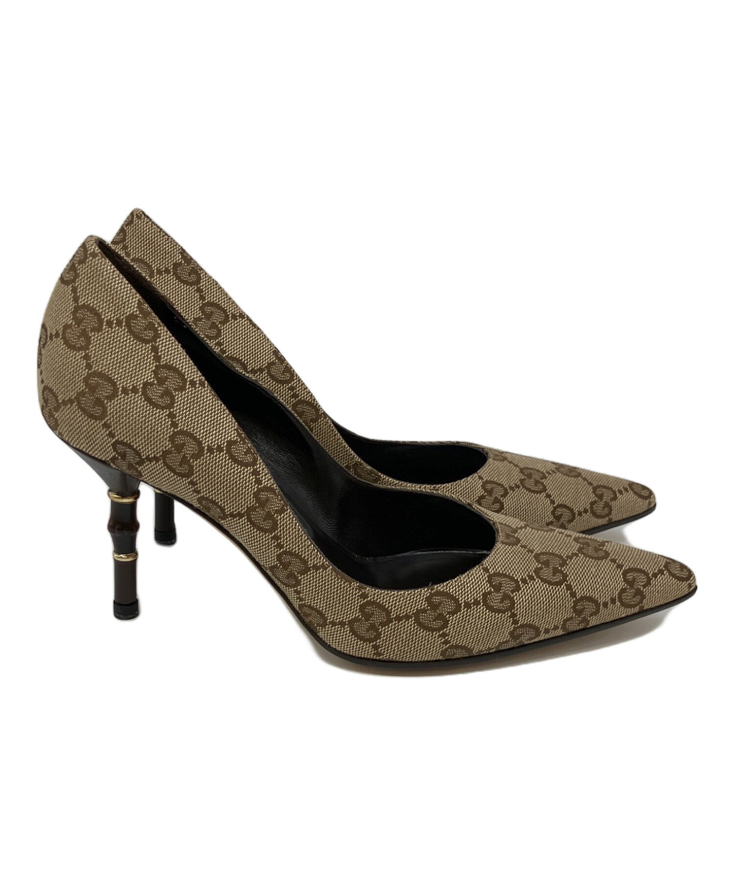 中古・古着通販】GUCCI (グッチ) ヒールパンプス ベージュ サイズ:35C