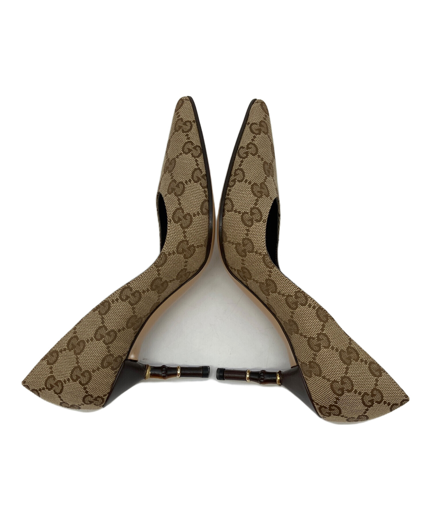 中古・古着通販】GUCCI (グッチ) ヒールパンプス ベージュ サイズ:35C 中古・古着通販】GUCCI (グッチ) ヒールパンプス ベージュ サイズ:35C