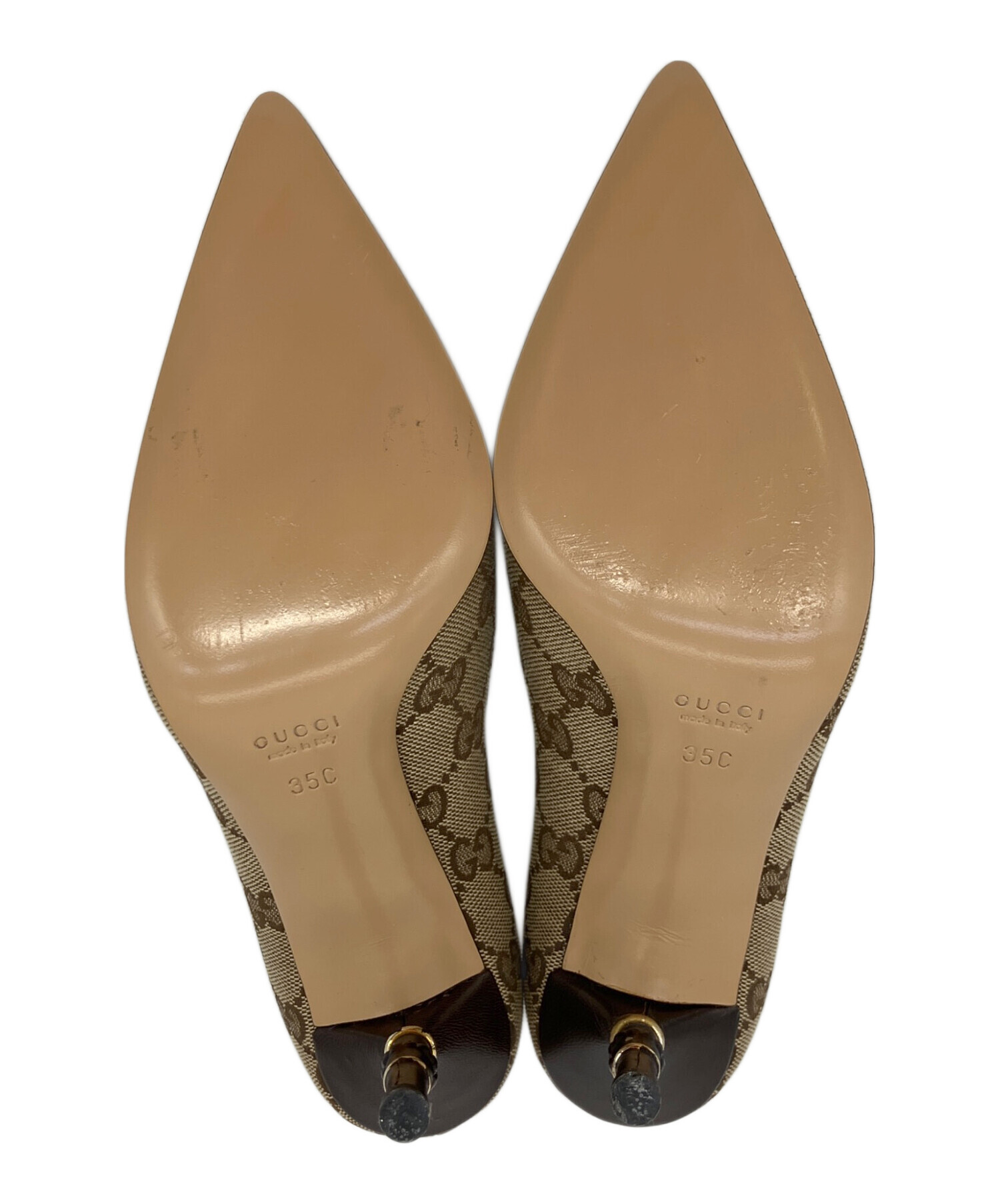 GUCCI パンプス ヒール これ以上の値下げ不可 中古・古着通販】GUCCI (グッチ) ヒールパンプス ベージュ サイズ:35C