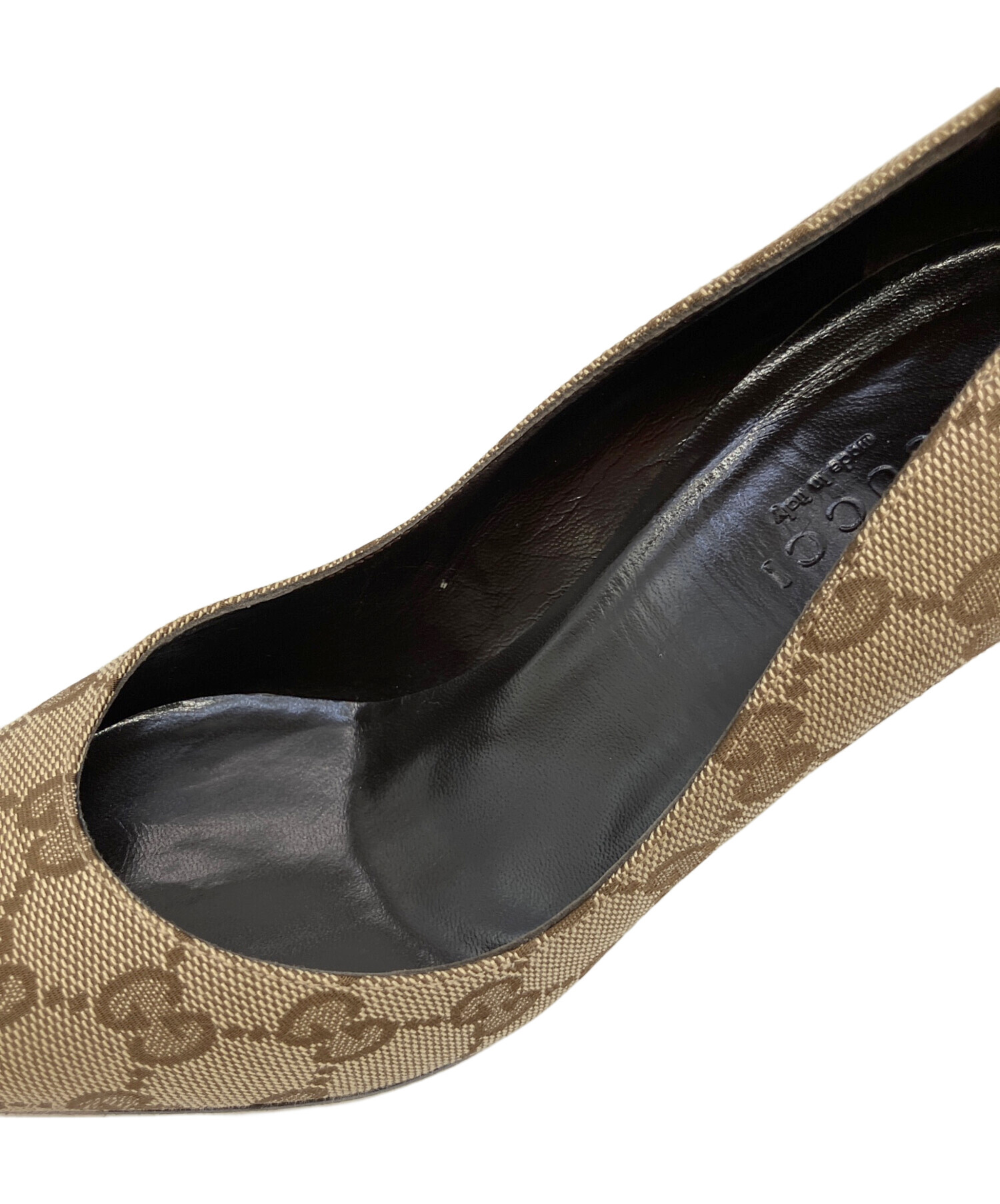 中古・古着通販】GUCCI (グッチ) ヒールパンプス ベージュ サイズ:35C
