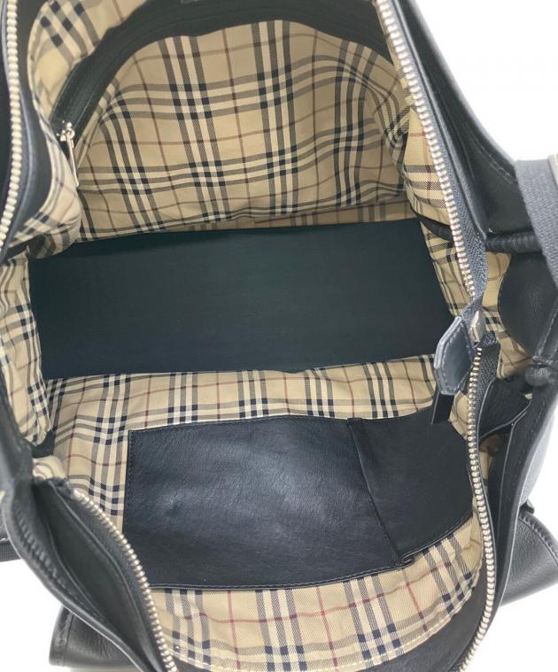未使用Burberryバーバリー高級レザー使いショルダーバッグ♫ 中古・古着通販】BURBERRY (バーバリー) レザーショルダーバッグ