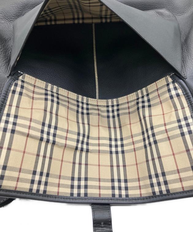 未使用Burberryバーバリー高級レザー使いショルダーバッグ♫ 中古・古着通販】BURBERRY (バーバリー) レザーショルダーバッグ