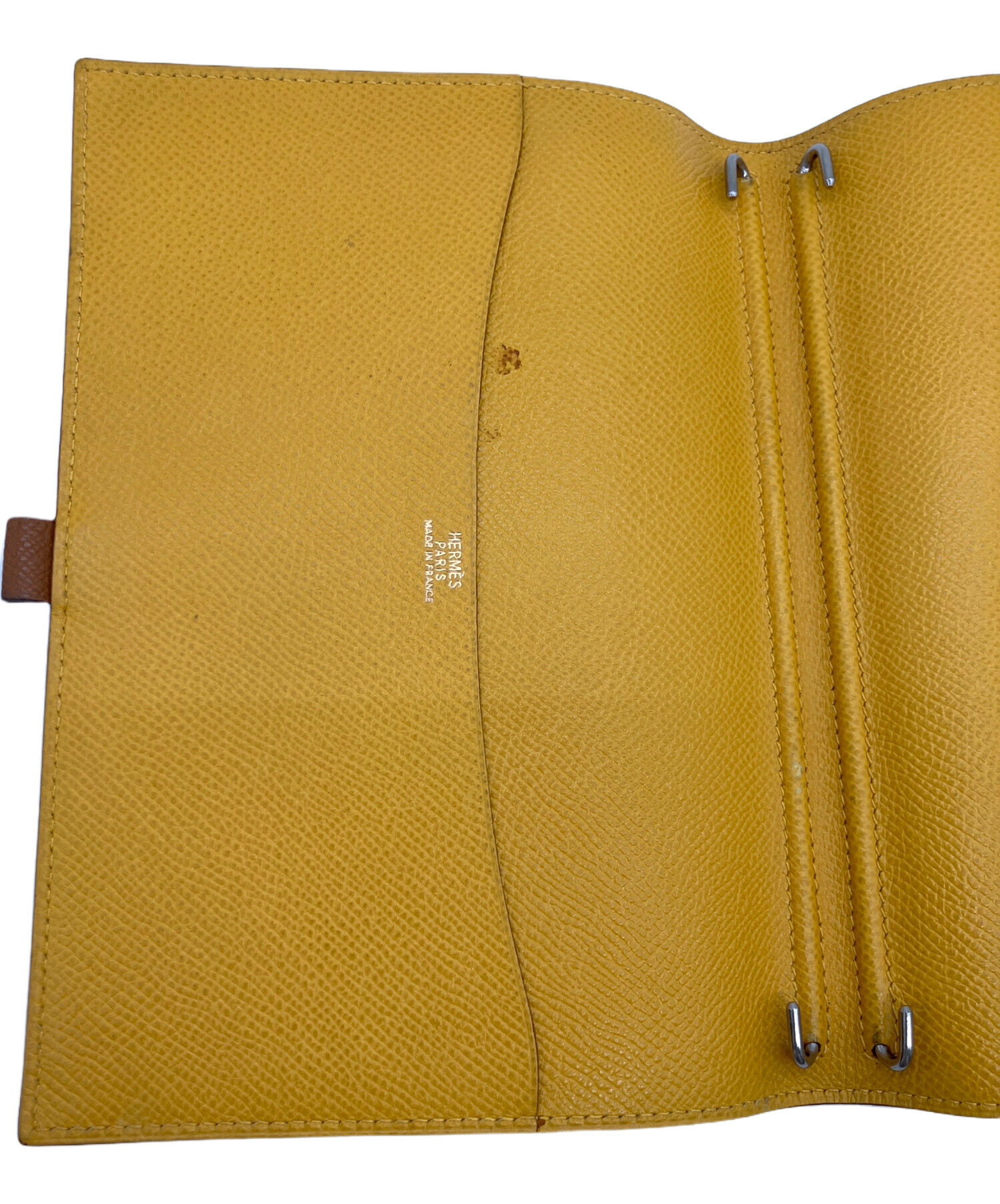 ★のん★エルメス  HERMES  手帳カバー  イエロー HERMES - HERMES エルメス GM アジェンダ 手帳カバー ノートカバー 革