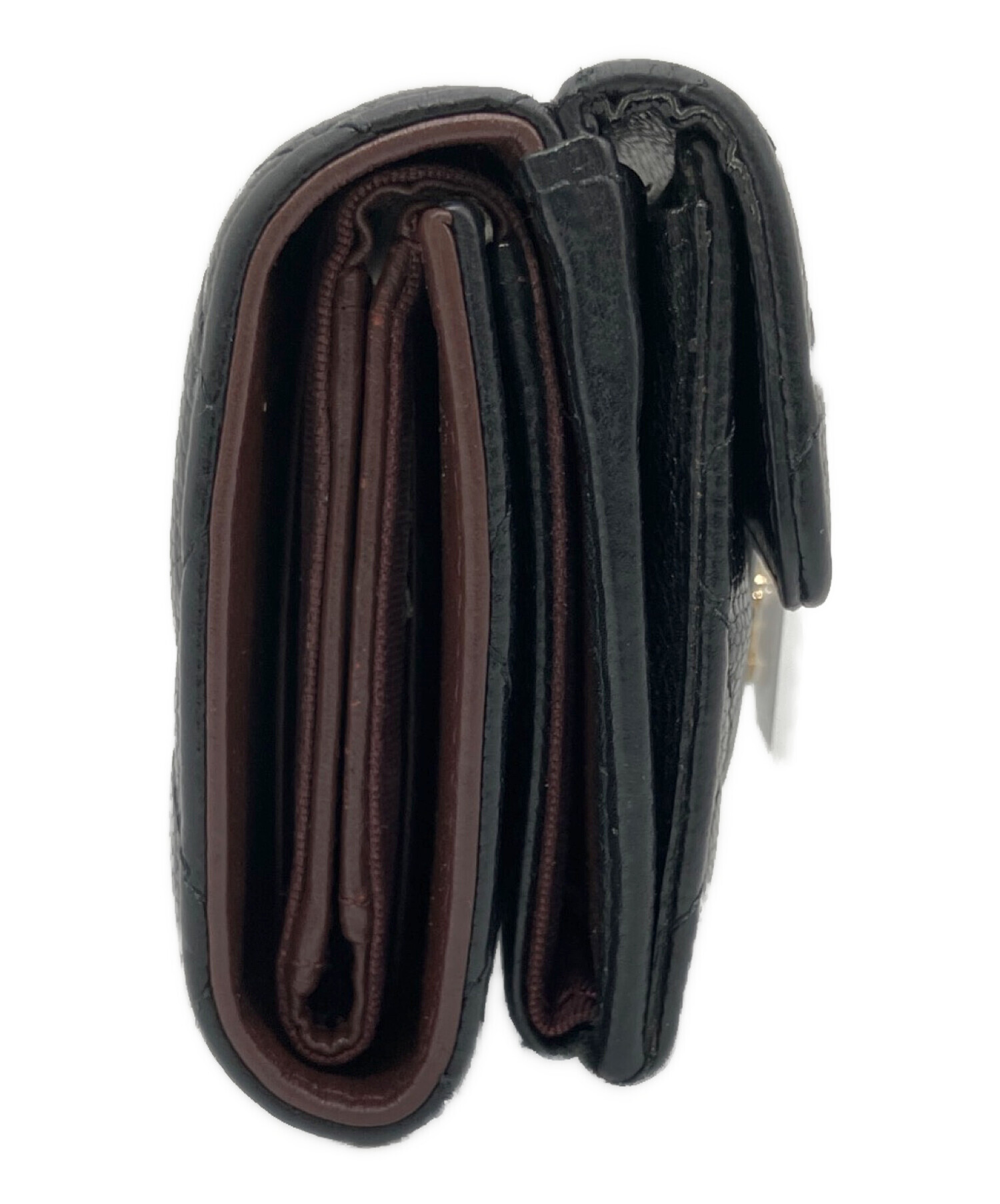 CHANEL シャネル used 財布 中古・古着通販】CHANEL (シャネル) 3つ折り財布 ブラック｜ブランド