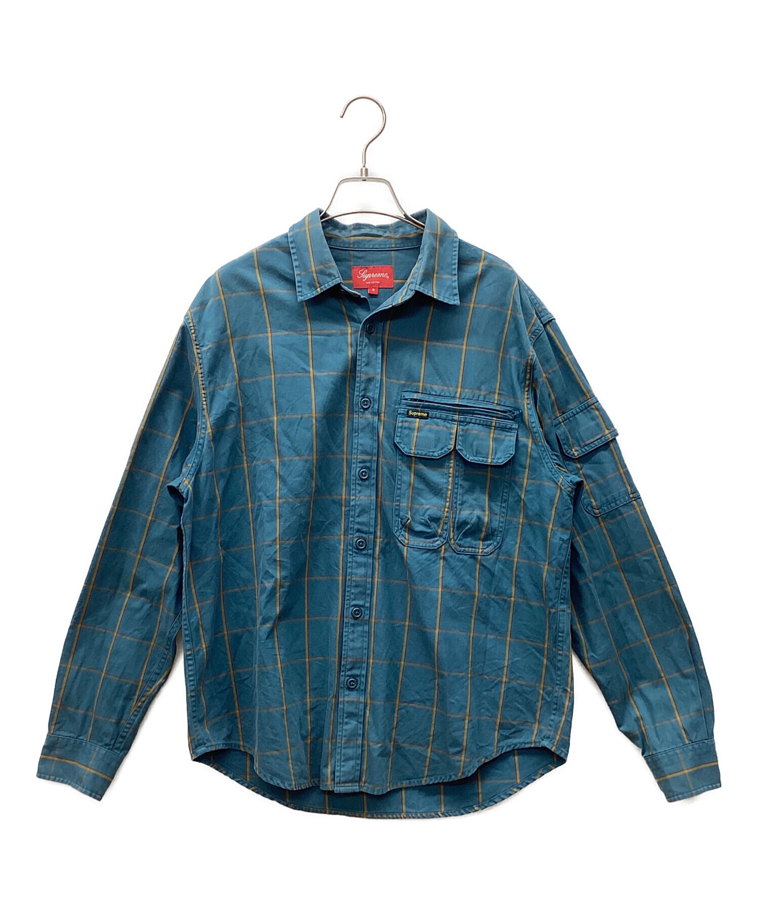 SUPREME グリーン 長袖シャツ 中古・古着通販】SUPREME (シュプリーム) 長袖シャツ グリーン サイズ
