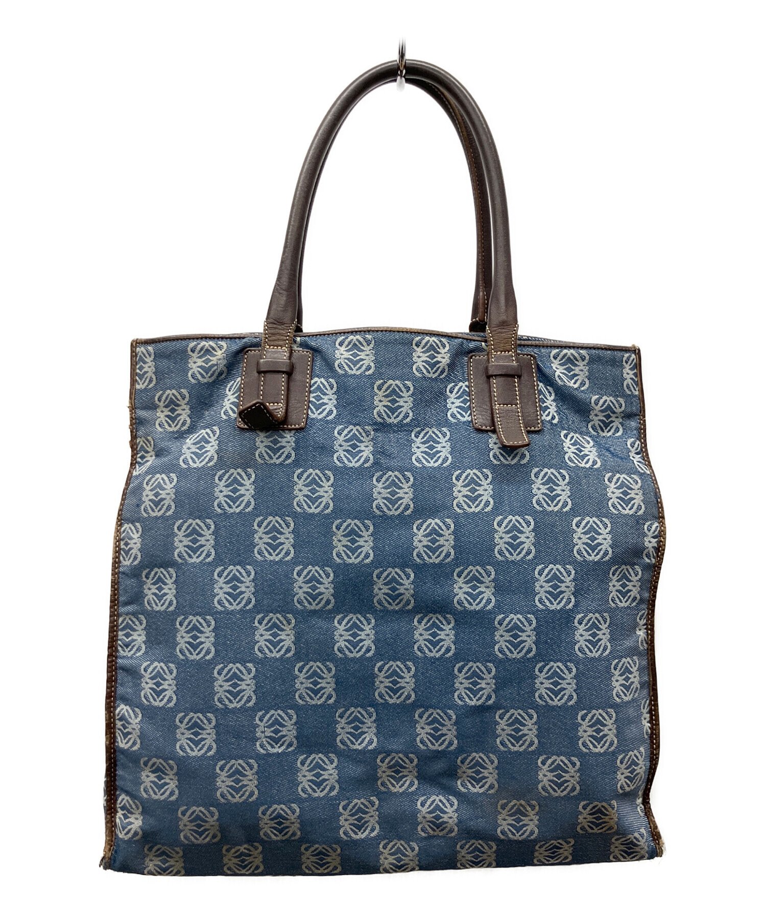 中古・古着通販】LOEWE (ロエベ) トートバッグ ブルー×ブラウン 