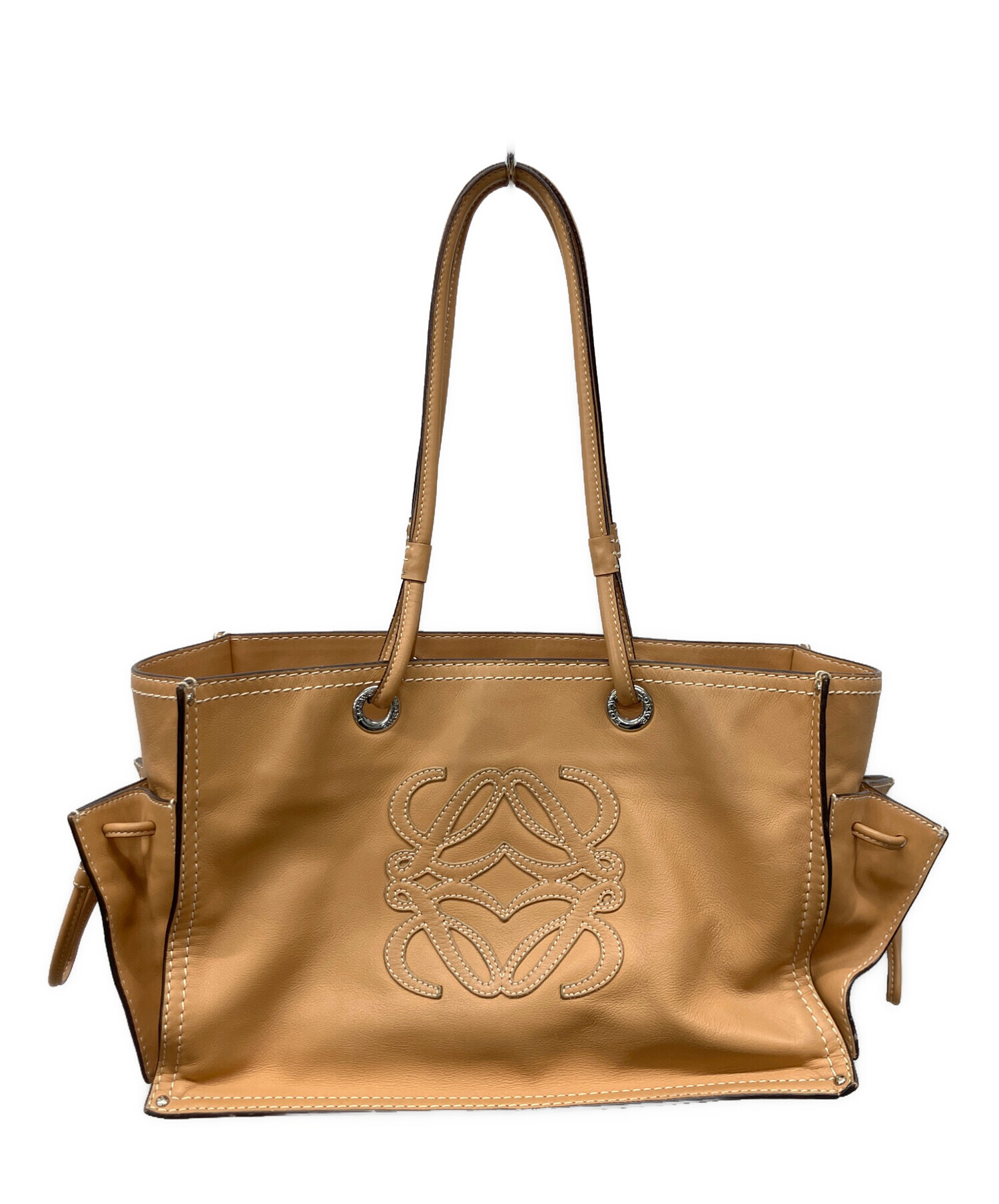 ロエベ ショッパートート アナグラム レザートート　商品説明読んで下さい(^^) 中古・古着通販】LOEWE (ロエベ) アナグラムショッパートートバッグ