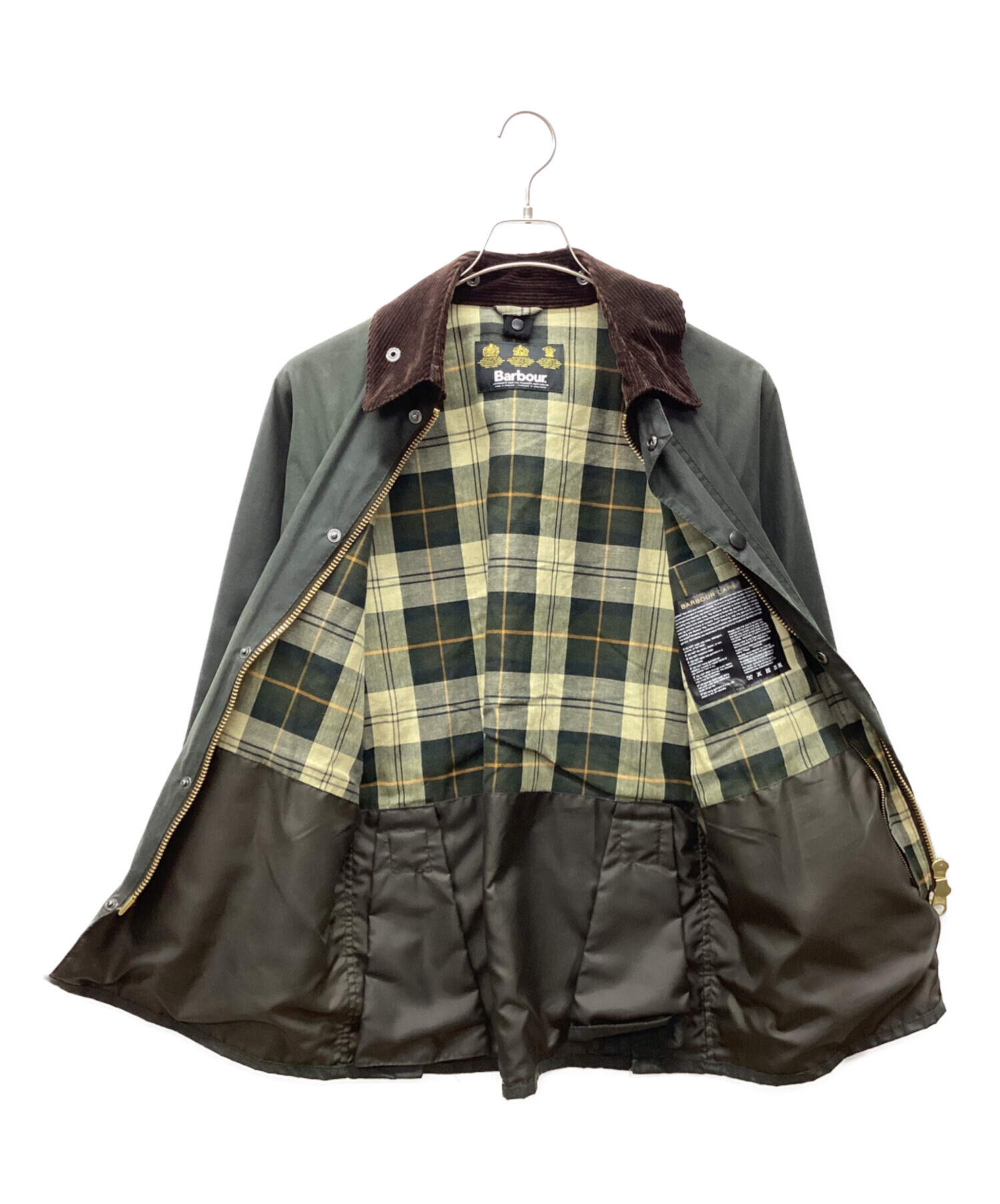 中古・古着通販】Barbour (バブアー) ブルゾン カーキ×ブラウン サイズ