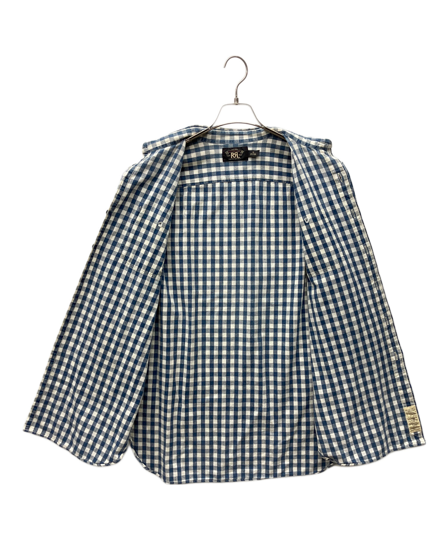 中古・古着通販】RRL (ダブルアールエル) 長袖シャツ ホワイト×ブルー