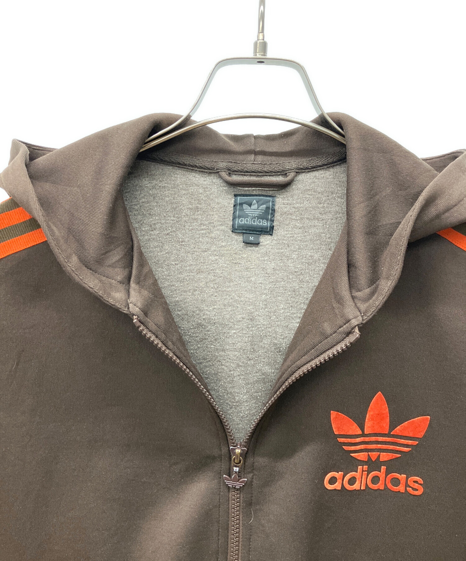 中古・古着通販】adidas (アディダス) パーカー ブラウン サイズ:M