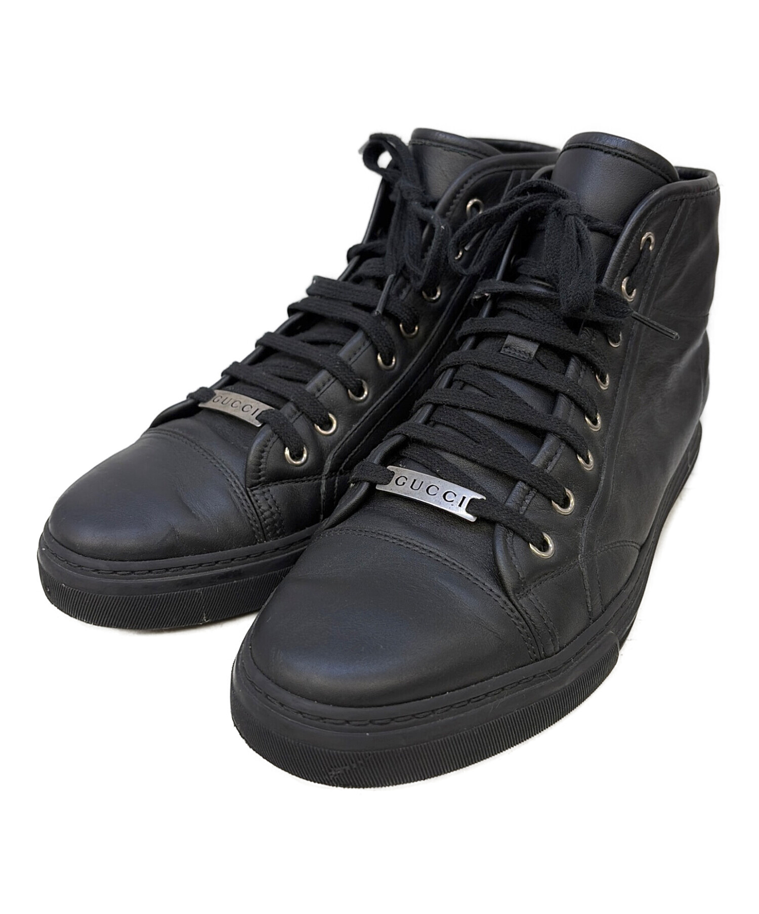 中古・古着通販】GUCCI (グッチ) ブーツ ブラック サイズ:8 1/2