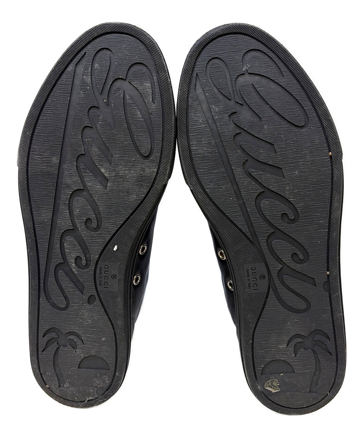 11/20まで値下げ中！　Gucci グッチ　黒 レザー エンジニア　ブーツ 中古・古着通販】GUCCI (グッチ) ブーツ ブラック サイズ:8 1/2