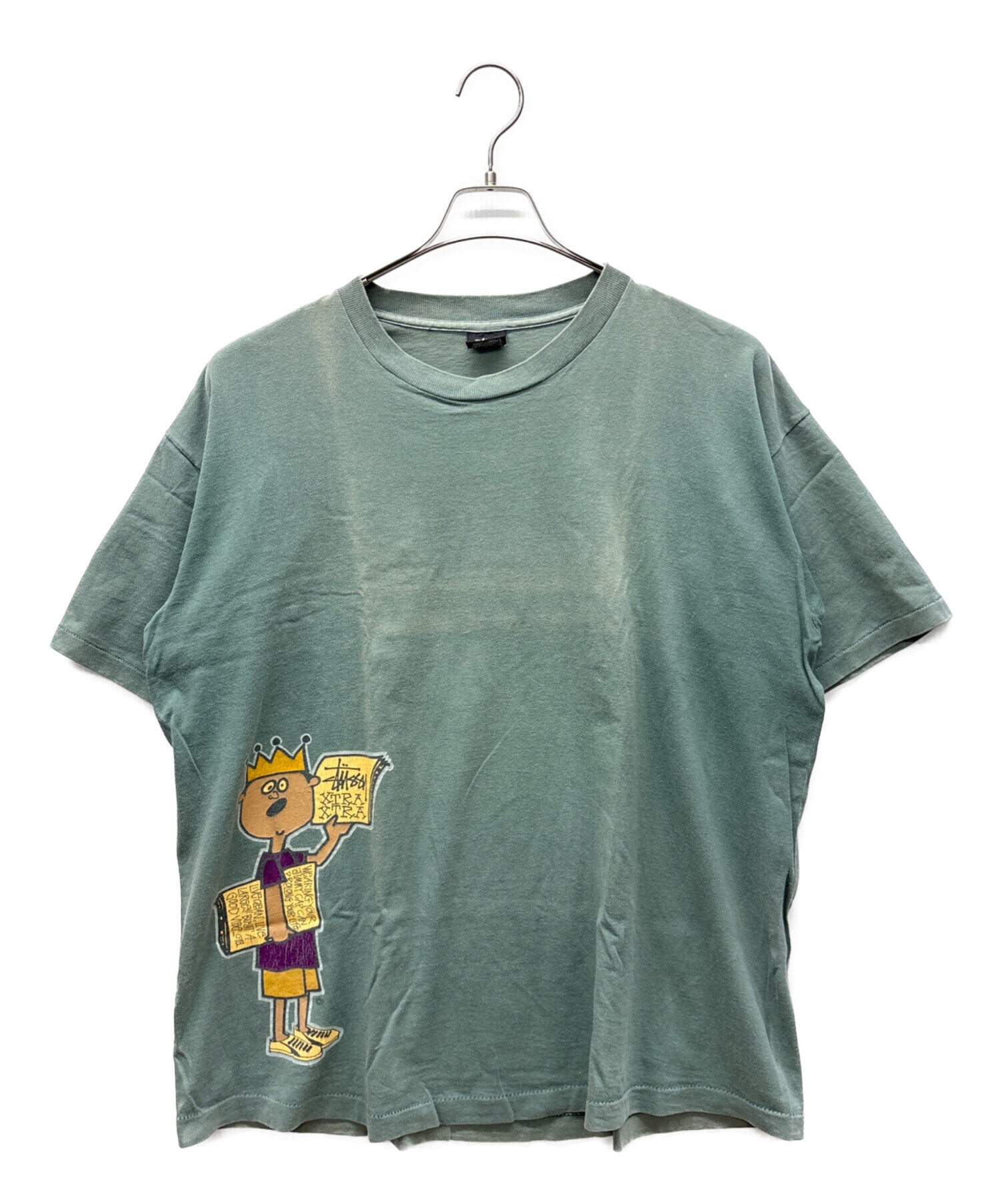 ステューシー　80s 半袖シャツ　サイズXL 中古・古着通販】stussy (ステューシー) 半袖カットソー グリーン