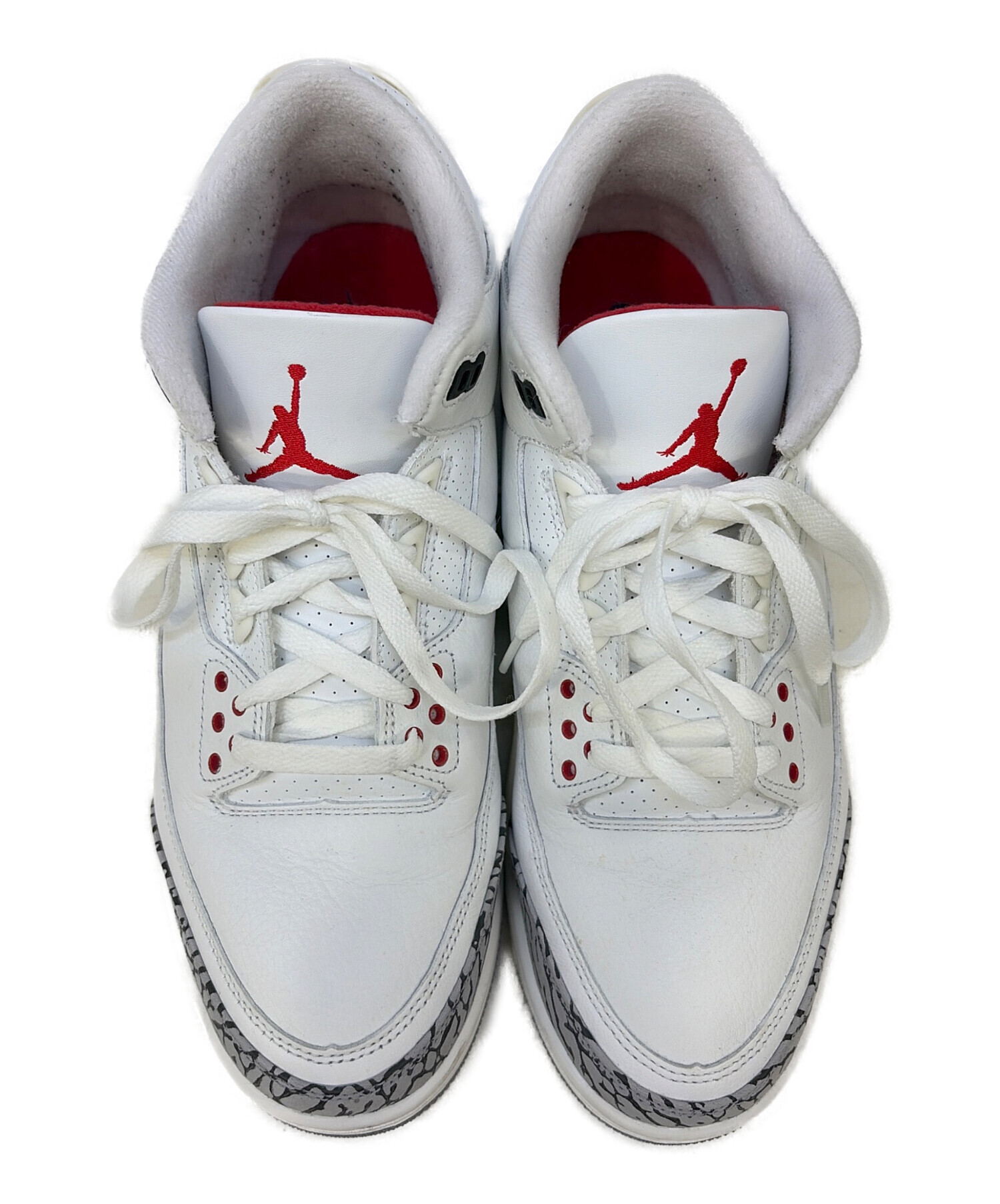 中古・古着通販】NIKE (ナイキ) ハイカットスニーカー ホワイト×レッド 