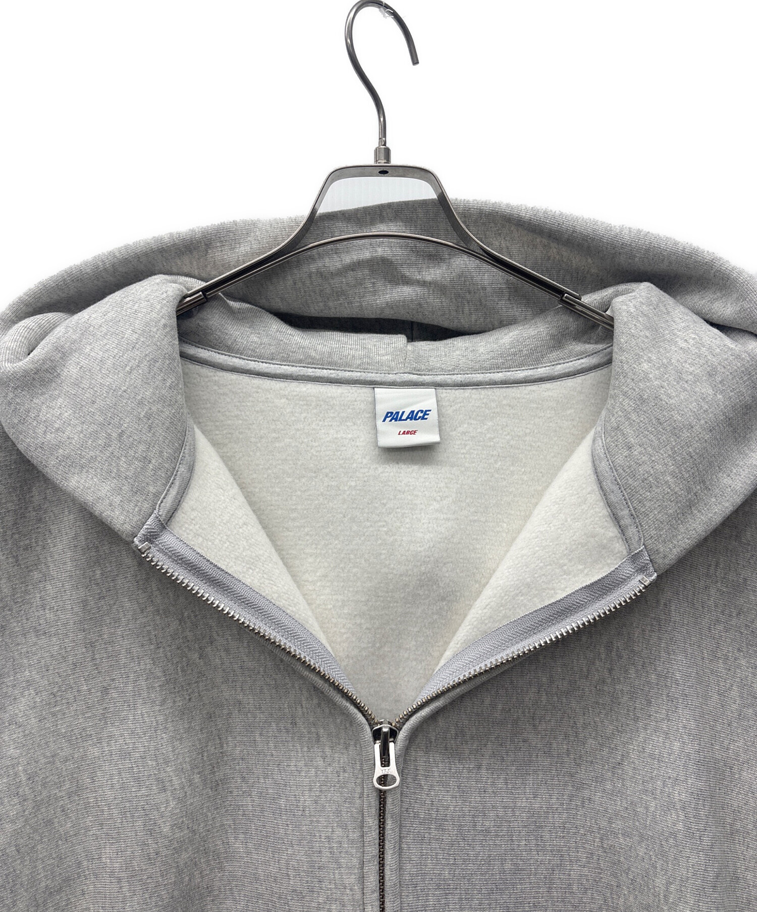 PALACE グレー スウェット 中古・古着通販】PALACE (パレス) unisex zip hood グレー サイズ:L