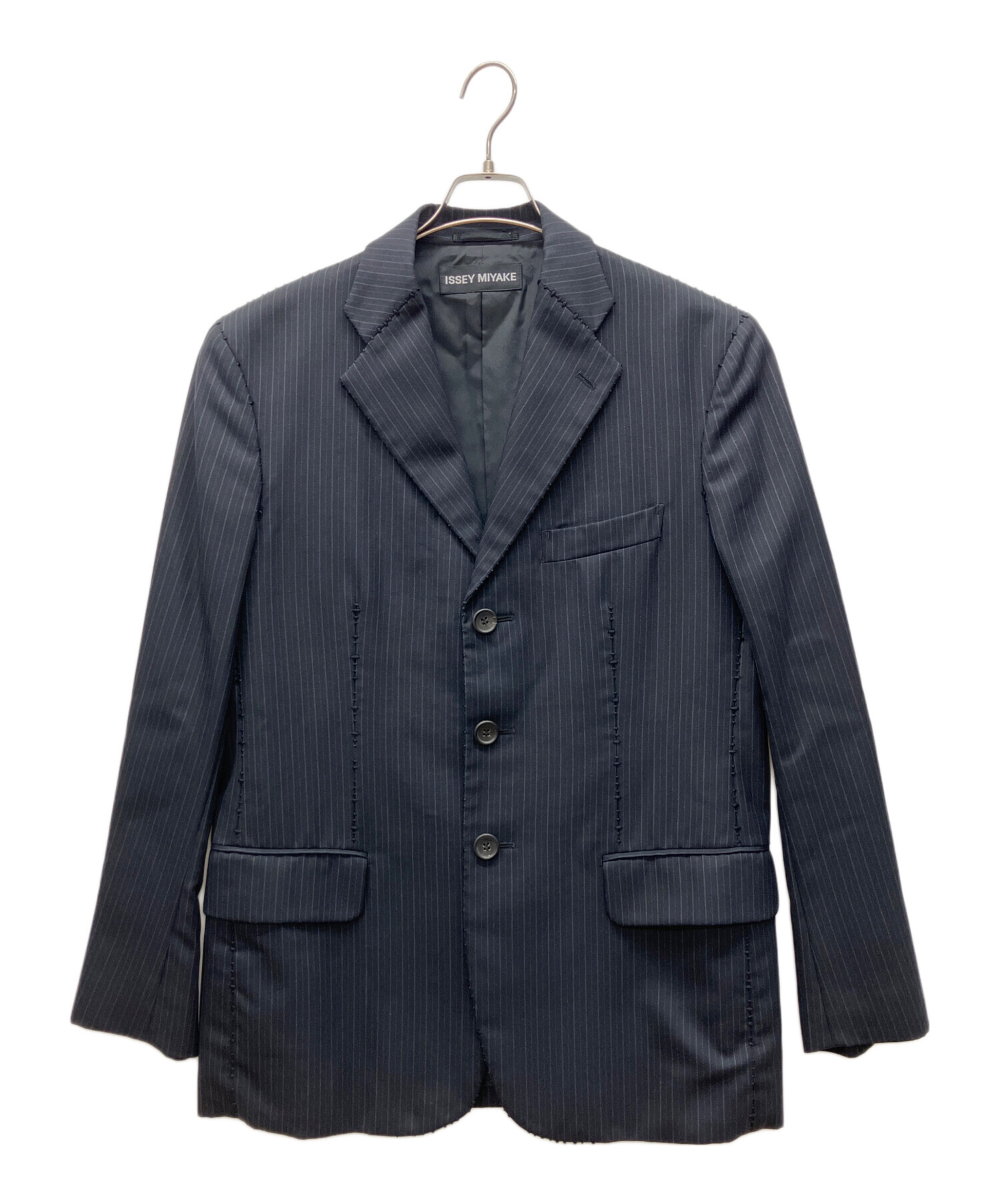 Issey Miyake MEN ストライプスーツ(古着) 中古・古着通販】ISSEY MIYAKE (イッセイミヤケ) セットアップスーツ