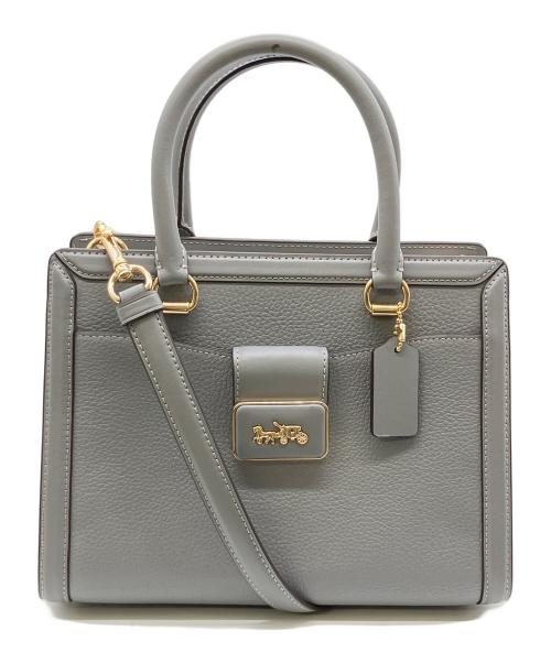 COACH‼️未使用状態グレーアイボリー2WAYバッグA4ファイルOK‼️ 中古・古着通販】COACH (コーチ) 2WAYバッグ グレー｜ブランド・古着