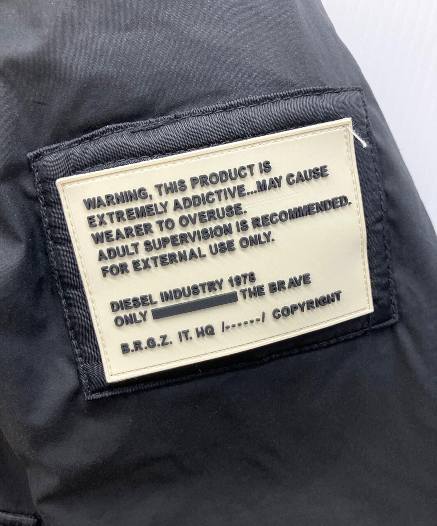 中古・古着通販】DIESEL (ディーゼル) 中綿ジャケット ブラック サイズ