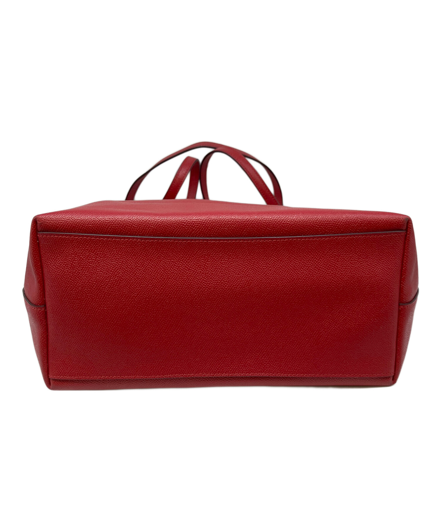 希少◎ COACH コーチ トートバッグ レザー レッド系 F10212 本革 中古・古着通販】COACH (コーチ) トートバッグ レッド｜ブランド・古着