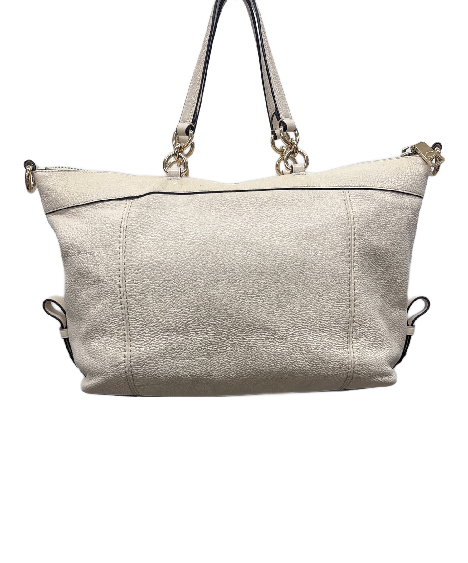 COACH ベージュ/ホワイトレザー 2WAYバッグ 中古・古着通販】COACH (コーチ) 2WAYバッグ ベージュ｜ブランド・古着