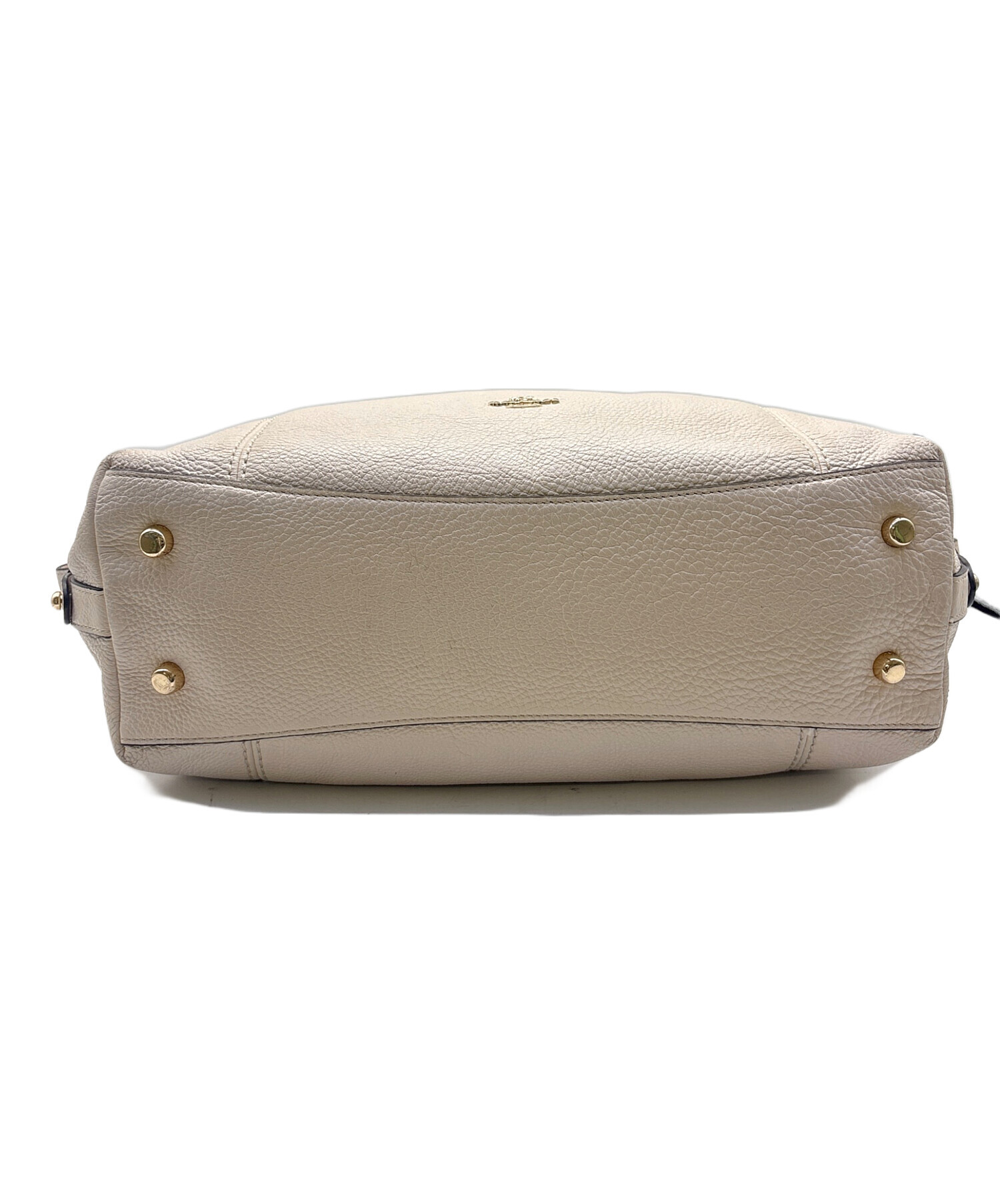 COACH ベージュ/ホワイトレザー 2WAYバッグ 中古・古着通販】COACH (コーチ) 2WAYバッグ ベージュ｜ブランド・古着