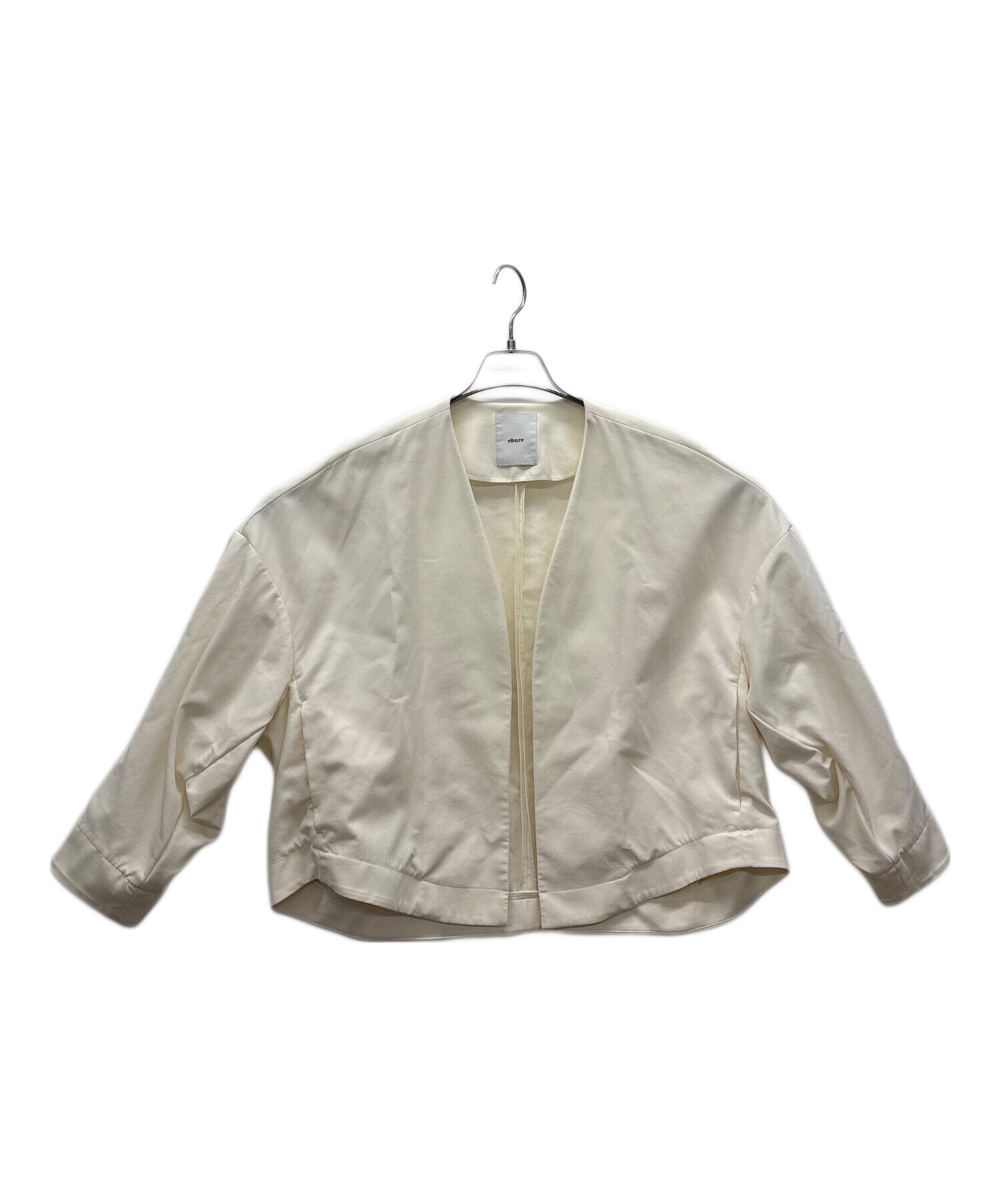ebure♡新品未使用 中古・古着通販】ebure (エブール) ノーカラージャケット アイボリー